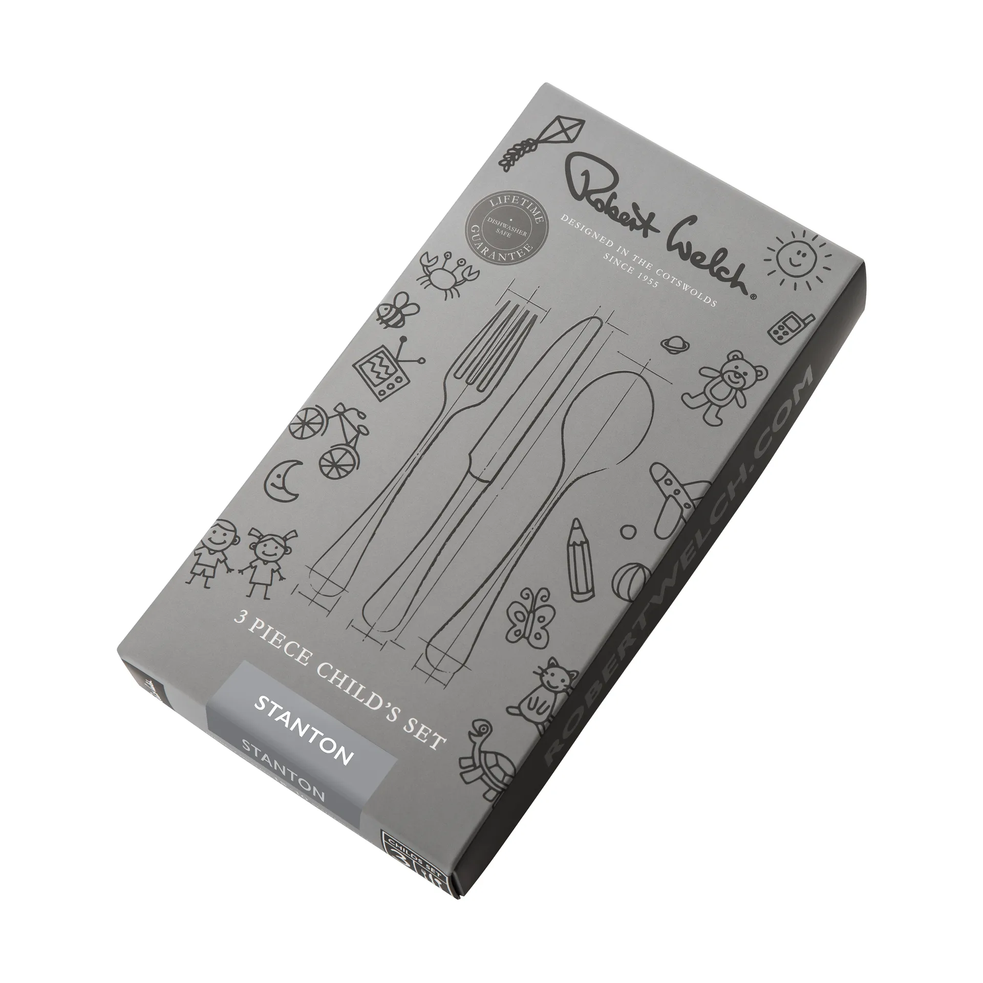 Couverts enfant Stanton Bright 3 pièces, Acier inoxydable Robert Welch