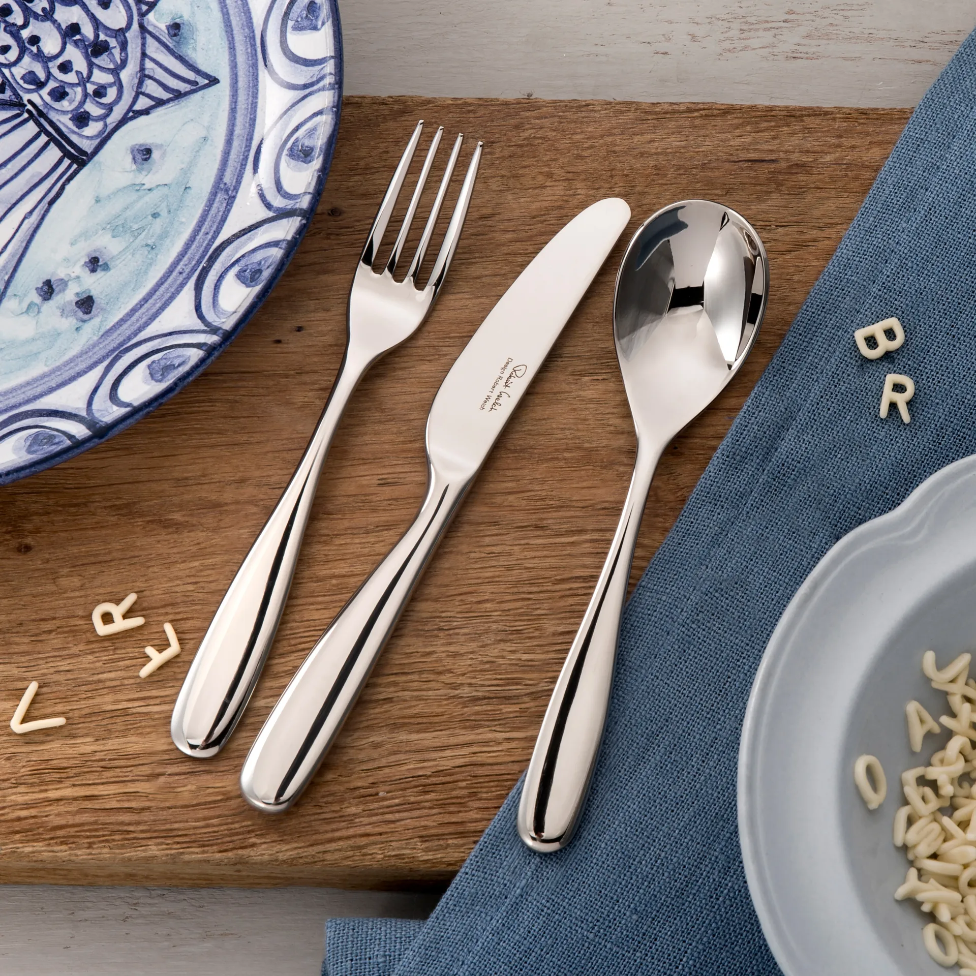 Couverts enfant Stanton Bright 3 pièces, Acier inoxydable Robert Welch