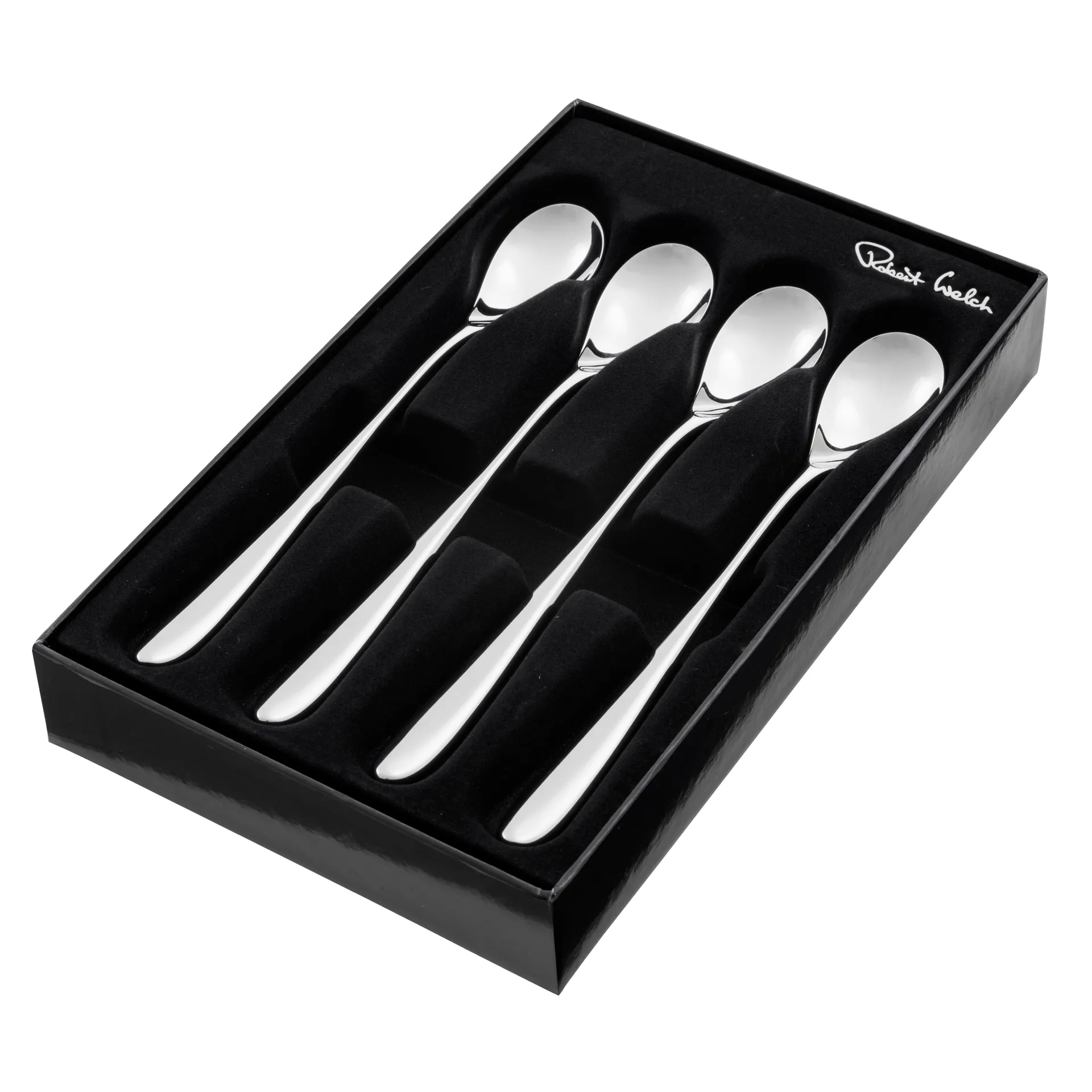 Cuillère à latte Bourton Bright 4 pièces, Acier inoxydable Robert Welch