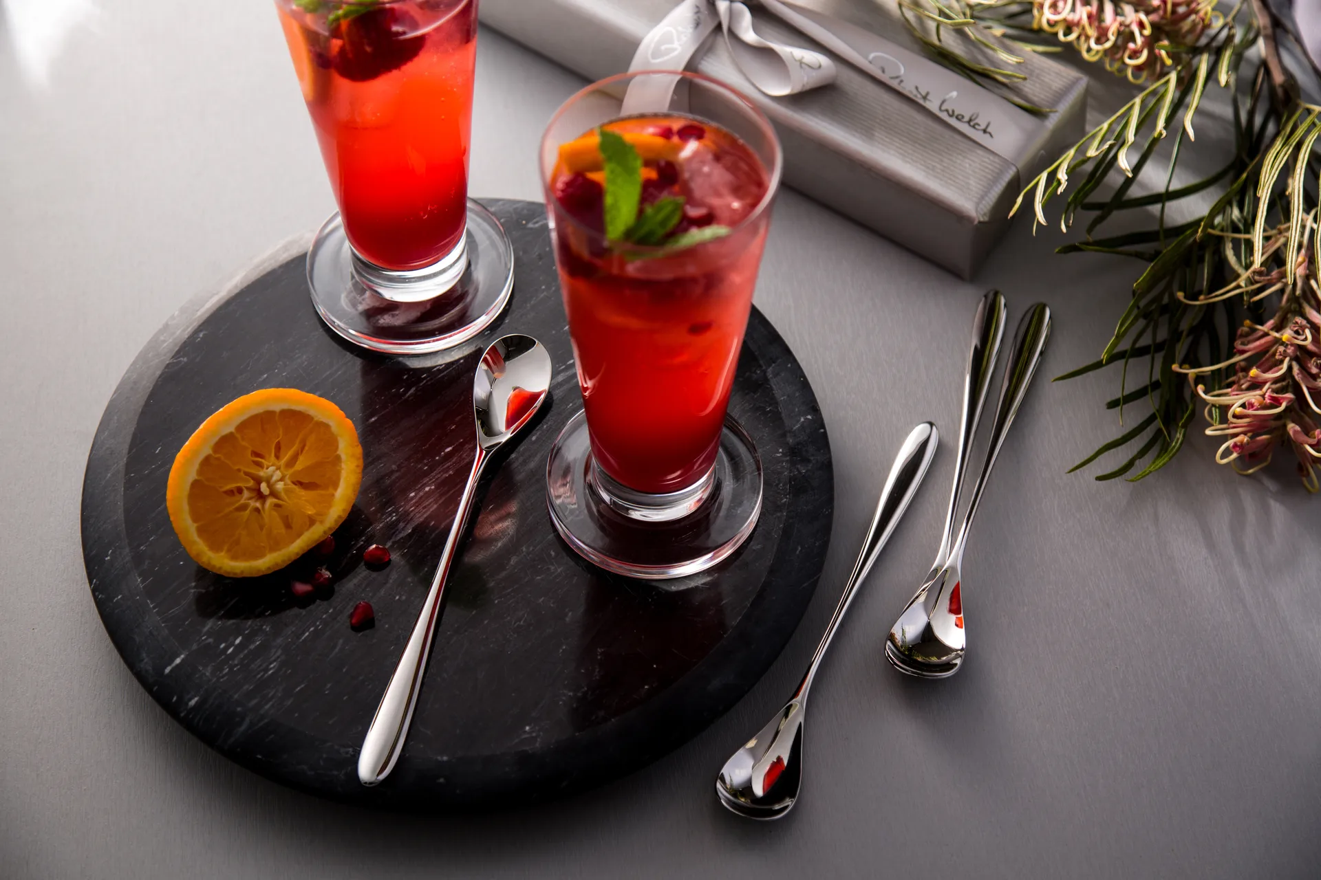 Cuillère à latte Bourton Bright 4 pièces, Acier inoxydable Robert Welch