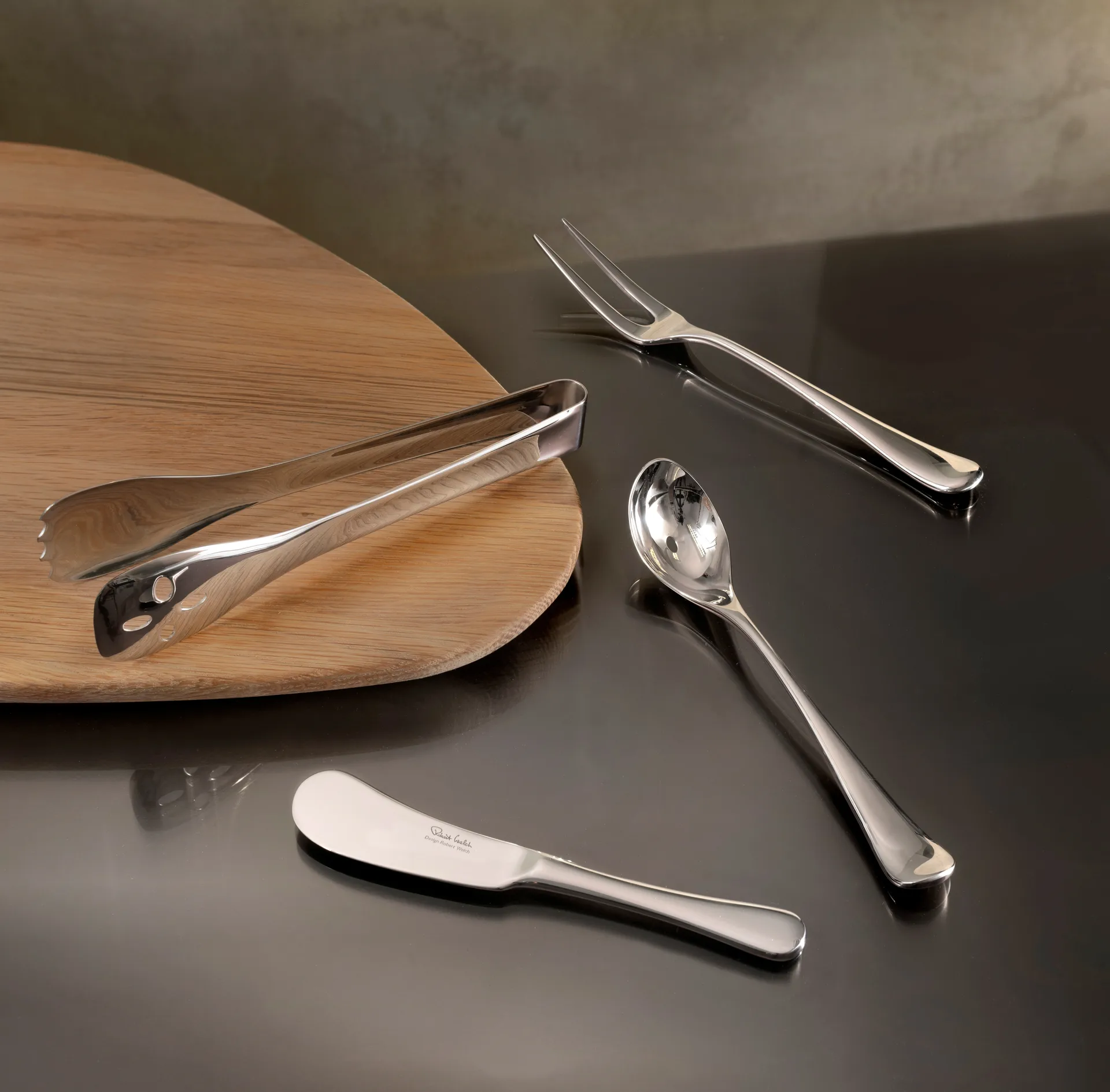 Cuillère à olive effet miroir Radford, Acier inoxydable Robert Welch