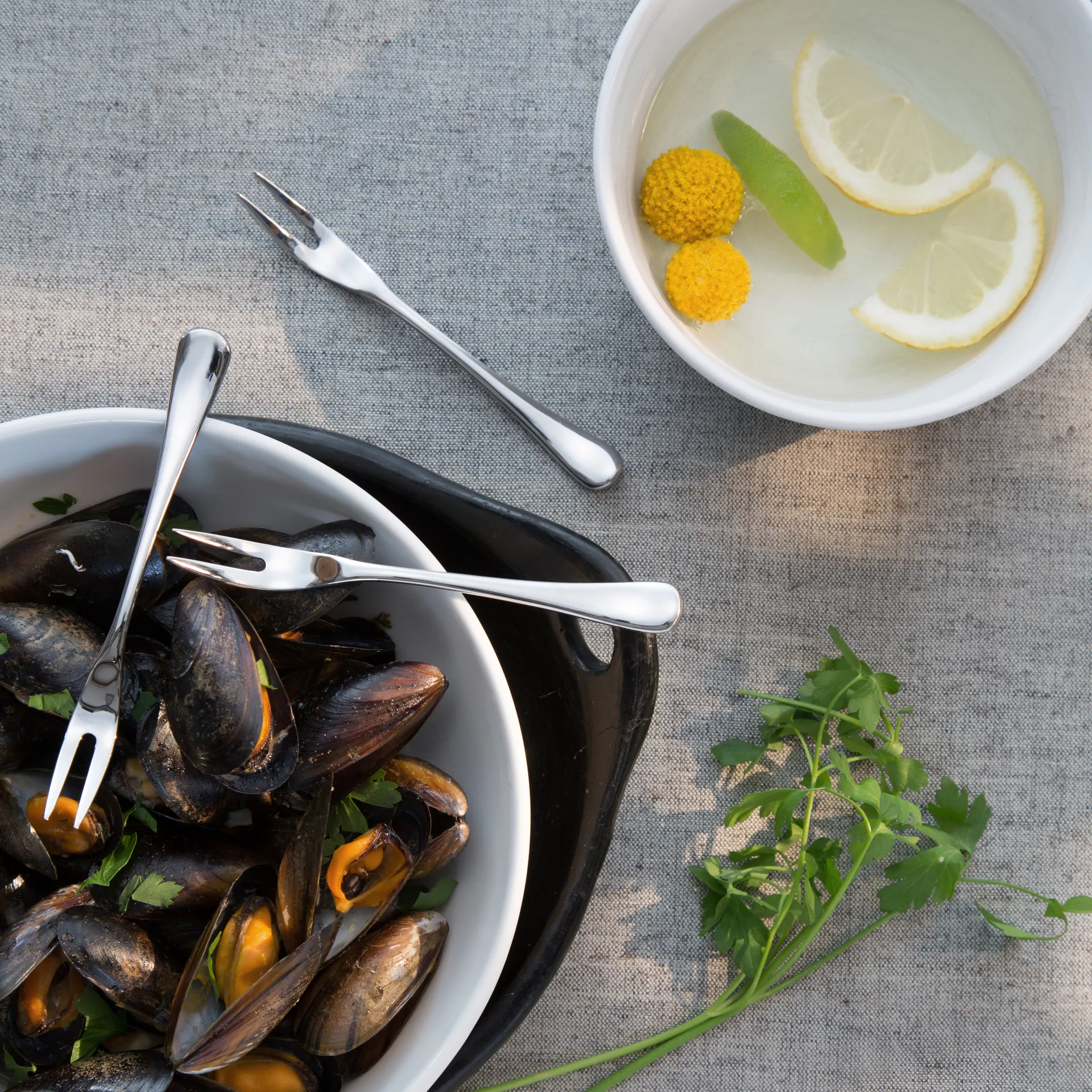 Fourchette à escargots effet miroir Radford, Acier inoxydable Robert Welch