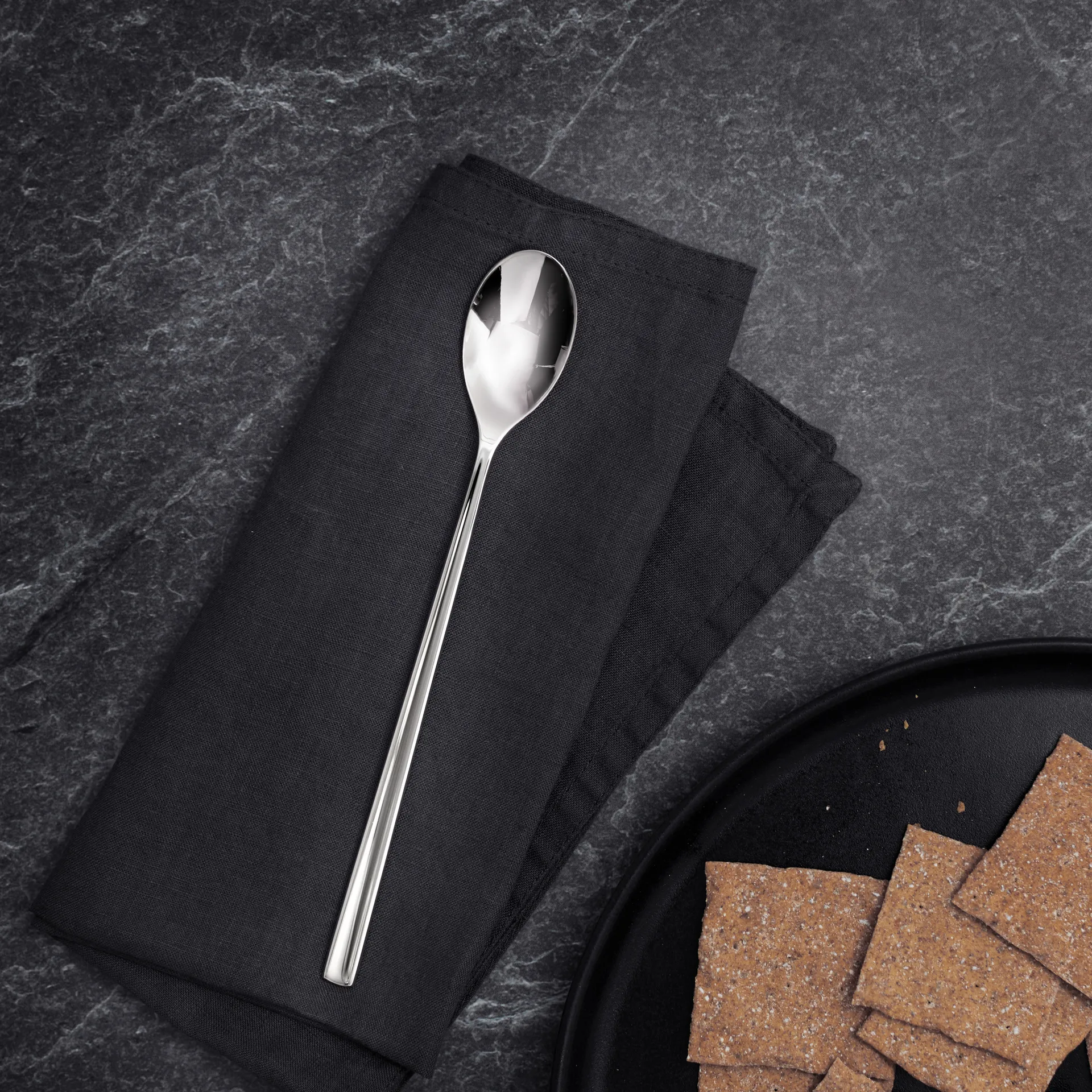 Longue cuillère à thé Blockley Brillant, Acier inoxydable Robert Welch