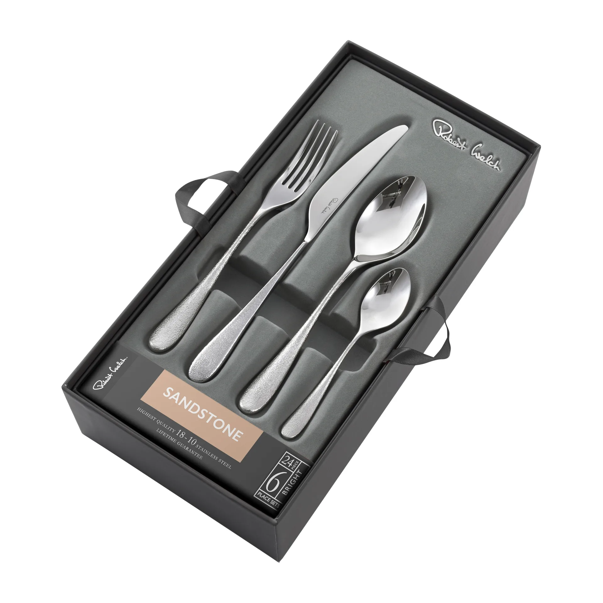 Lot de couverts Sandstone polis, 24 pièces Robert Welch