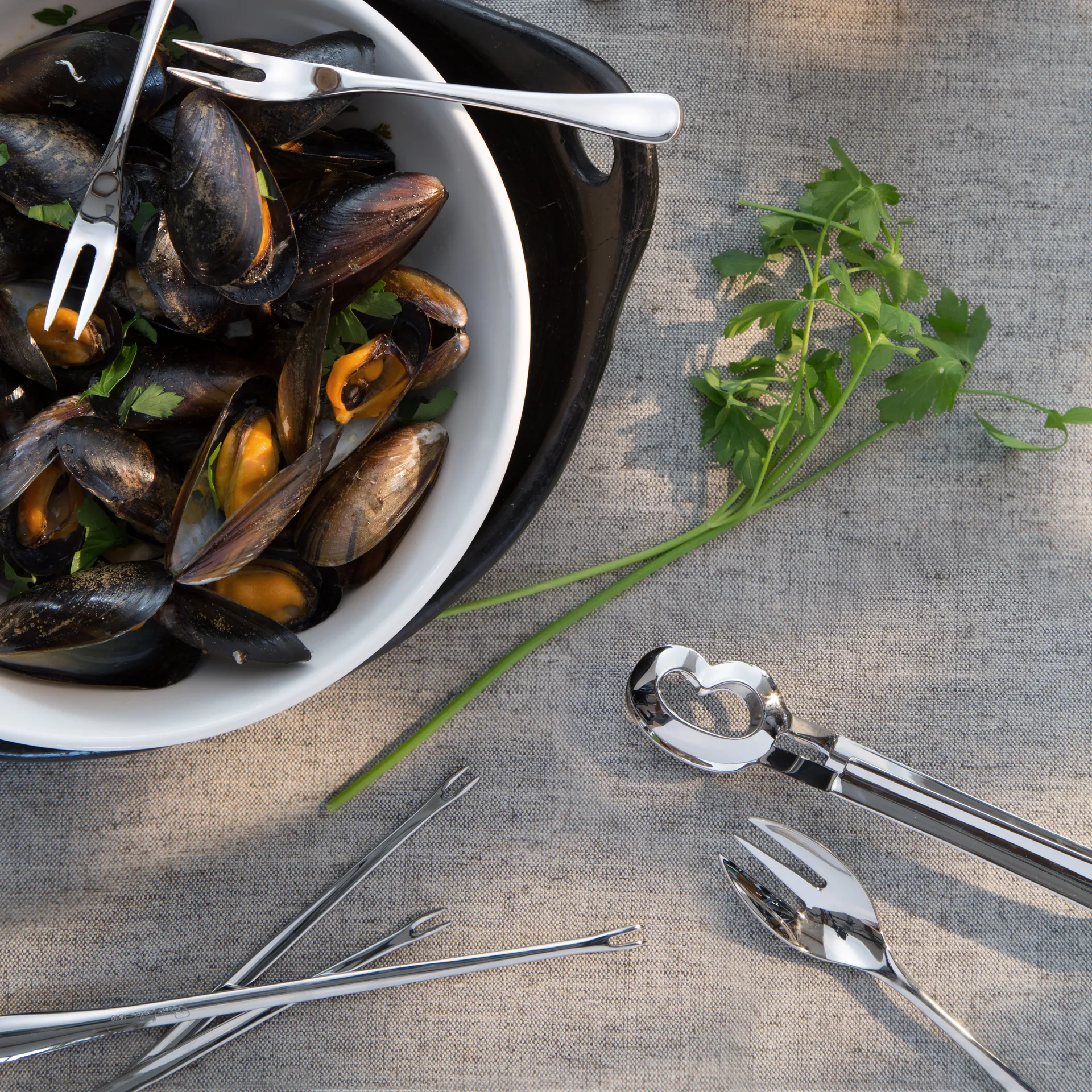 Pince à escargots effet miroir Radford, Acier inoxydable Robert Welch