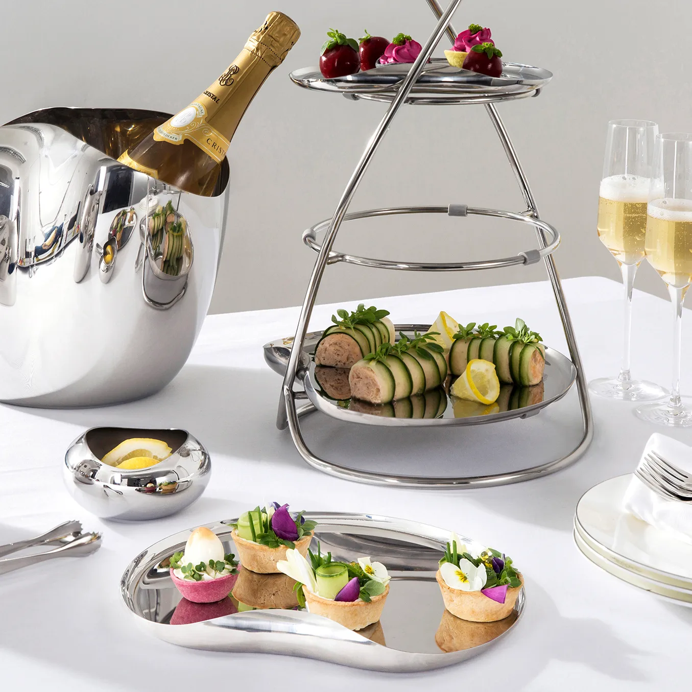 Plat à service Drift 25cm, Transparent Robert Welch