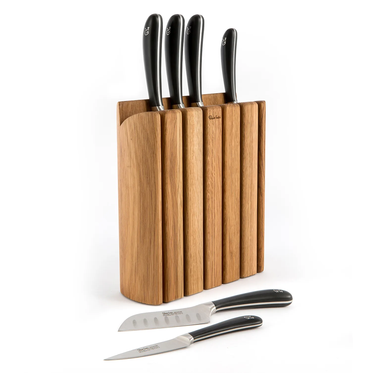 Range-couteaux Signature Book Oak Set 7 Pièces, Chêne Robert Welch