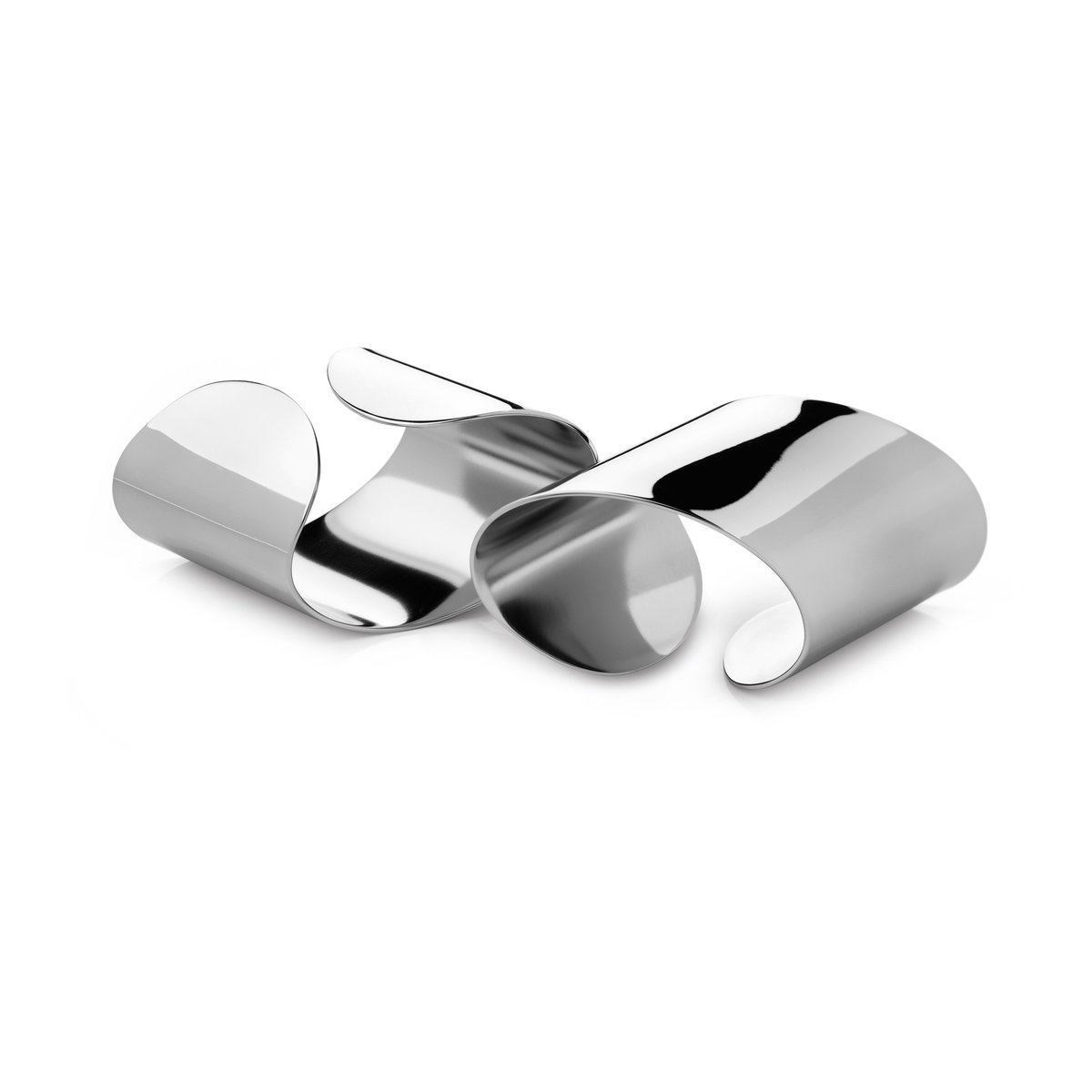 Robert Welch Ronde serviette effet miroir Radford 2 pièces Acier inoxydable