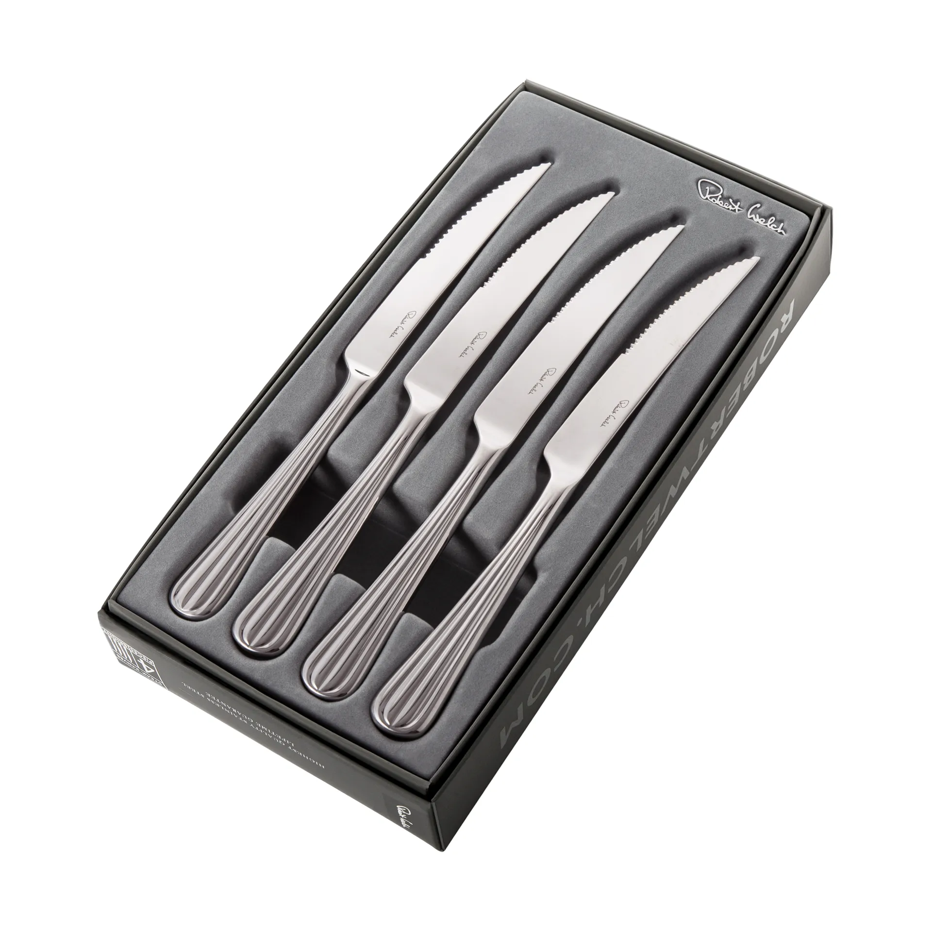 Set de 4 couteaux à viande Palm Bright, Acier inoxydable Robert Welch