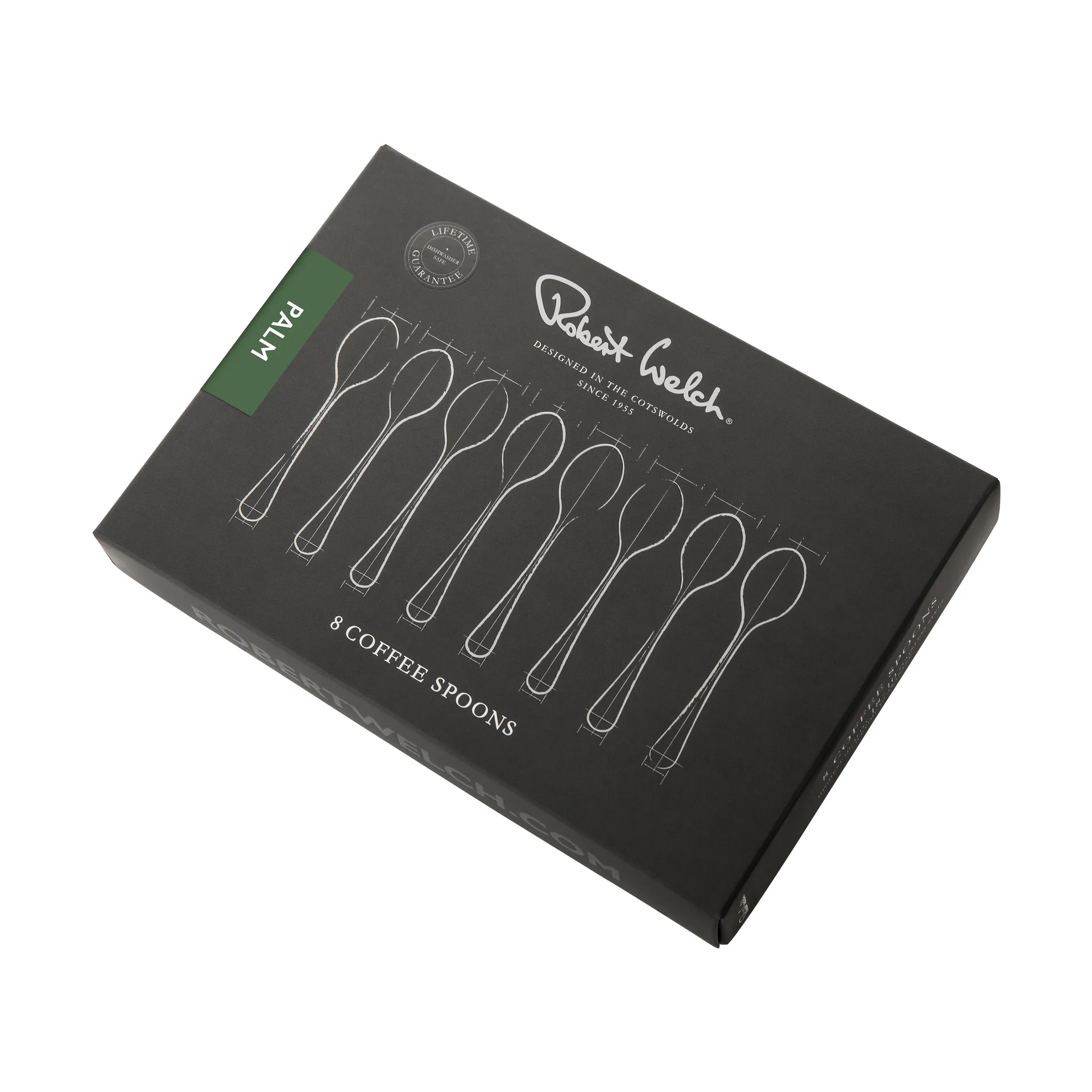 Set de 8 cuillères à café Palm Bright, Acier inoxydable Robert Welch