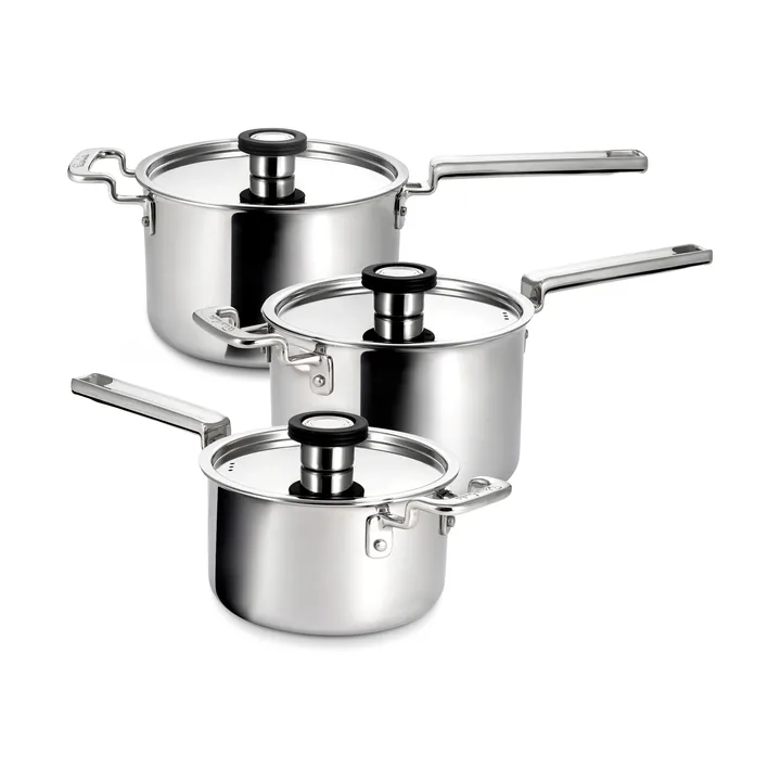 Set de casseroles 316 Series - Acier inoxydable, 3 pièces - Robert Welch