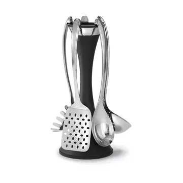 Support d'ustensiles de cuisine Robert Welch Signature 6 pièces - Noir - Robert Welch