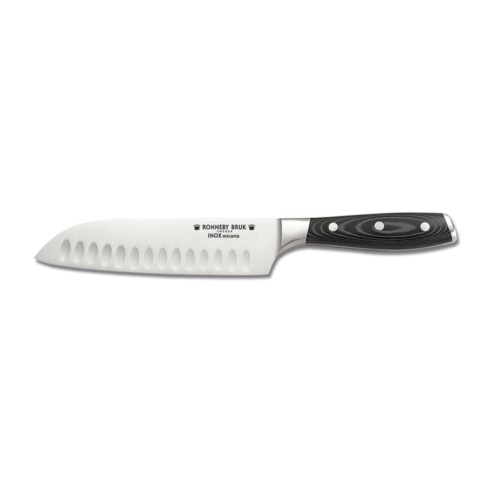 Couteau santoku Inox 17,5 cm - Acier inoxydable-Micarta - Ronneby Bruk