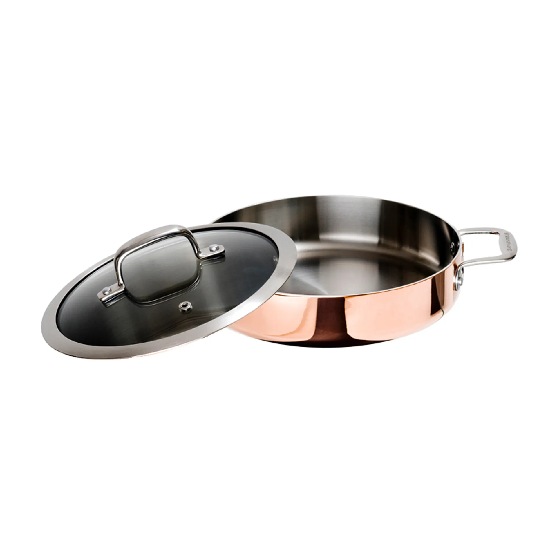 Sauteuse en cuivre avec couvercle en verre Maestro, 26 cm Ronneby Bruk