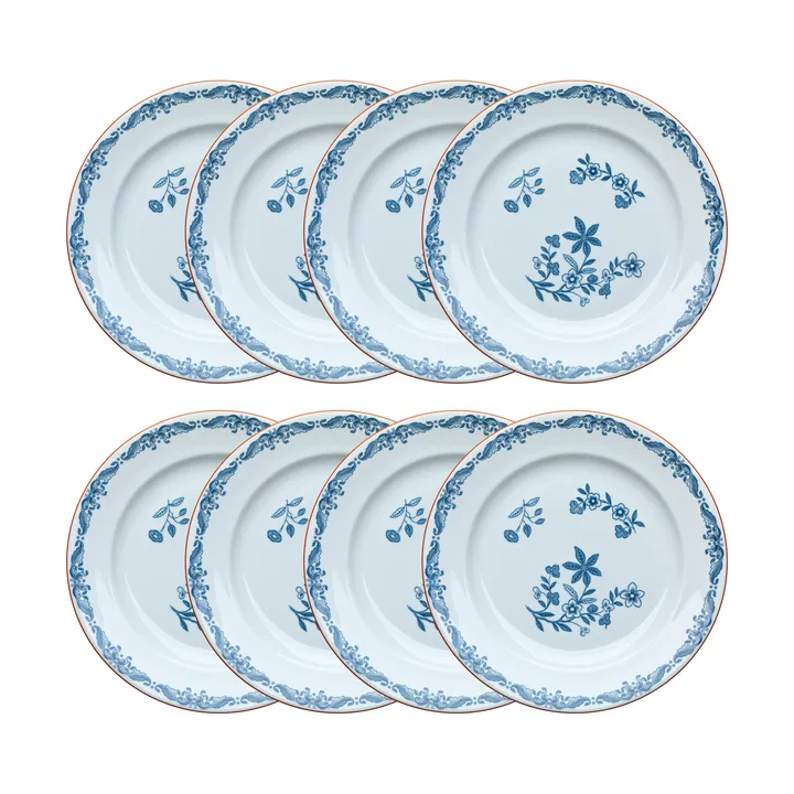 Assiette à dessert Ostindia Ø18 cm lot de 8 – Bleu - undefined - Rörstrand