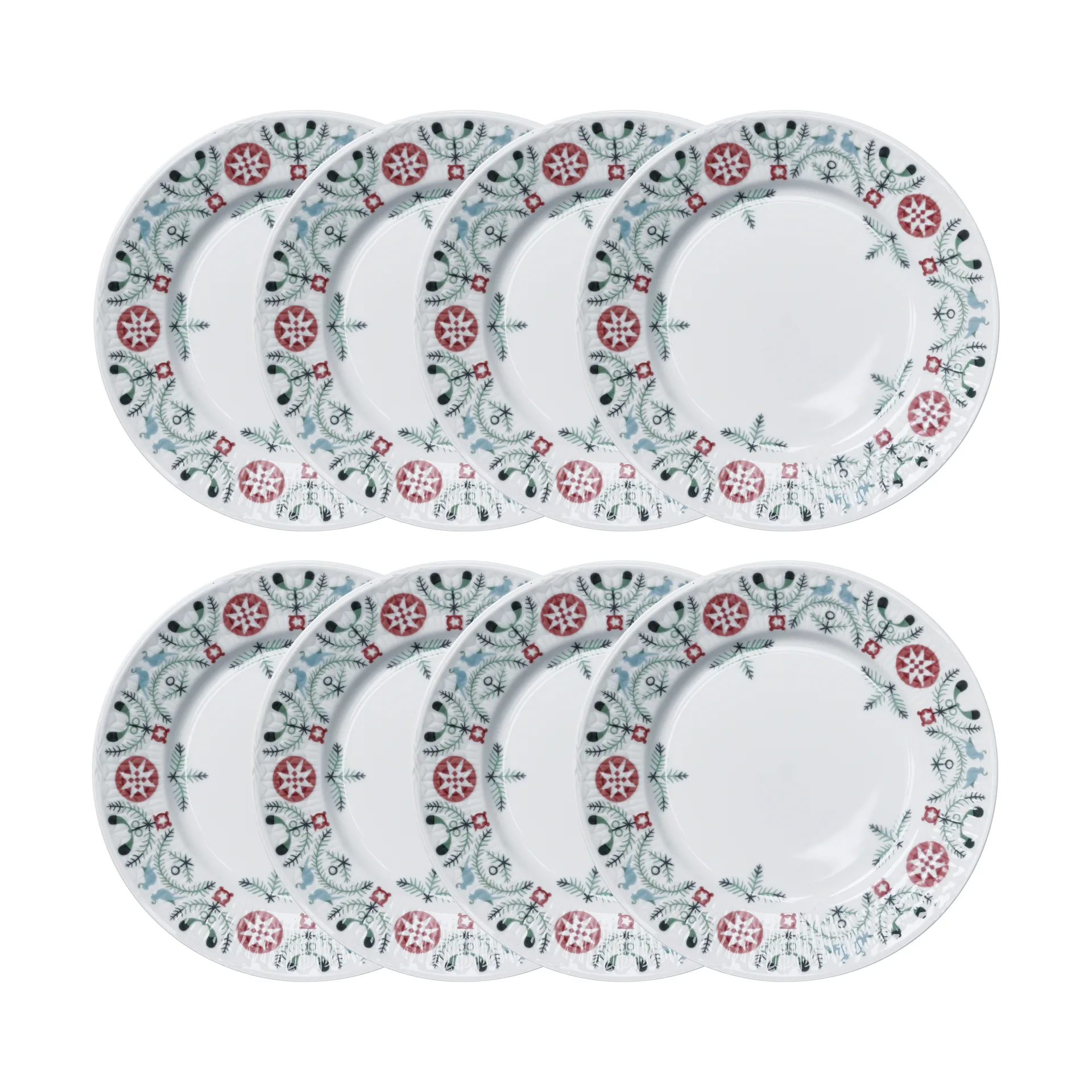 Assiette à dessert Swedish Grace Winter Ø17 cm lot de 8 - Blanc,  Rörstrand