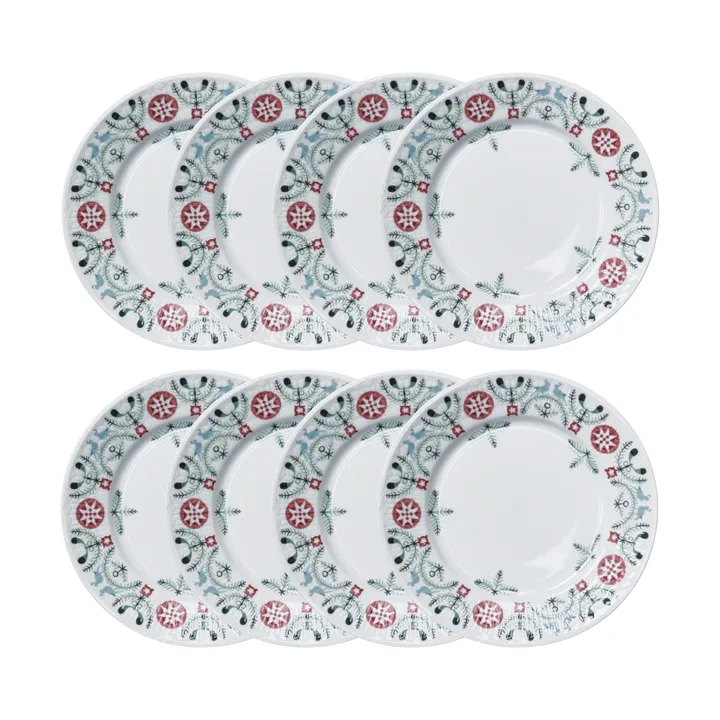 Assiette à dessert Swedish Grace Winter Ø17 cm lot de 8 - Blanc - Rörstrand