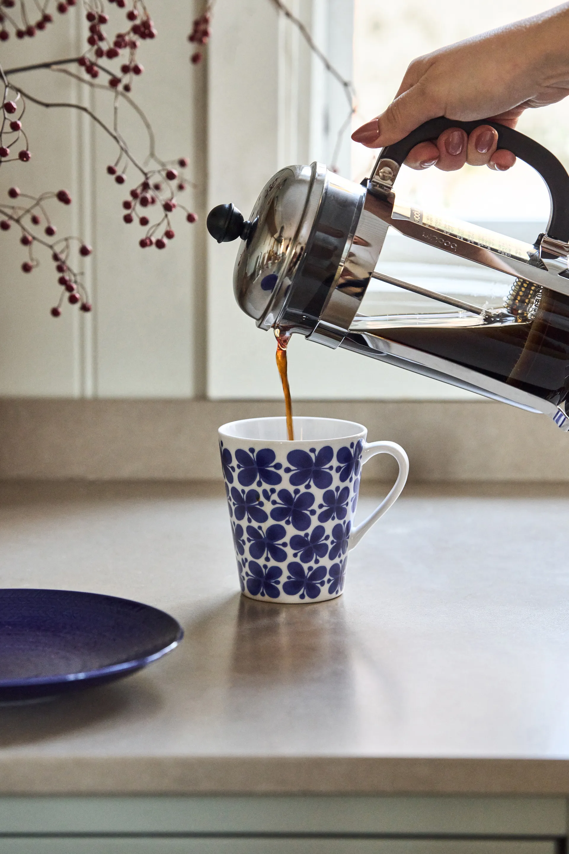 Assiette Blå eld, Bleu, 26 cm Rörstrand