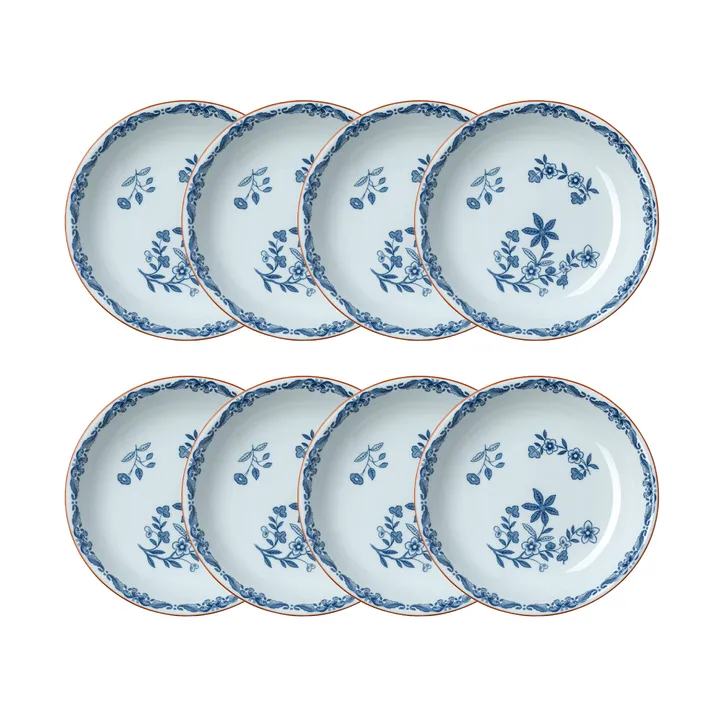 Assiette creuse Ostindia Ø22 cm lot de 8 – Bleu - Rörstrand
