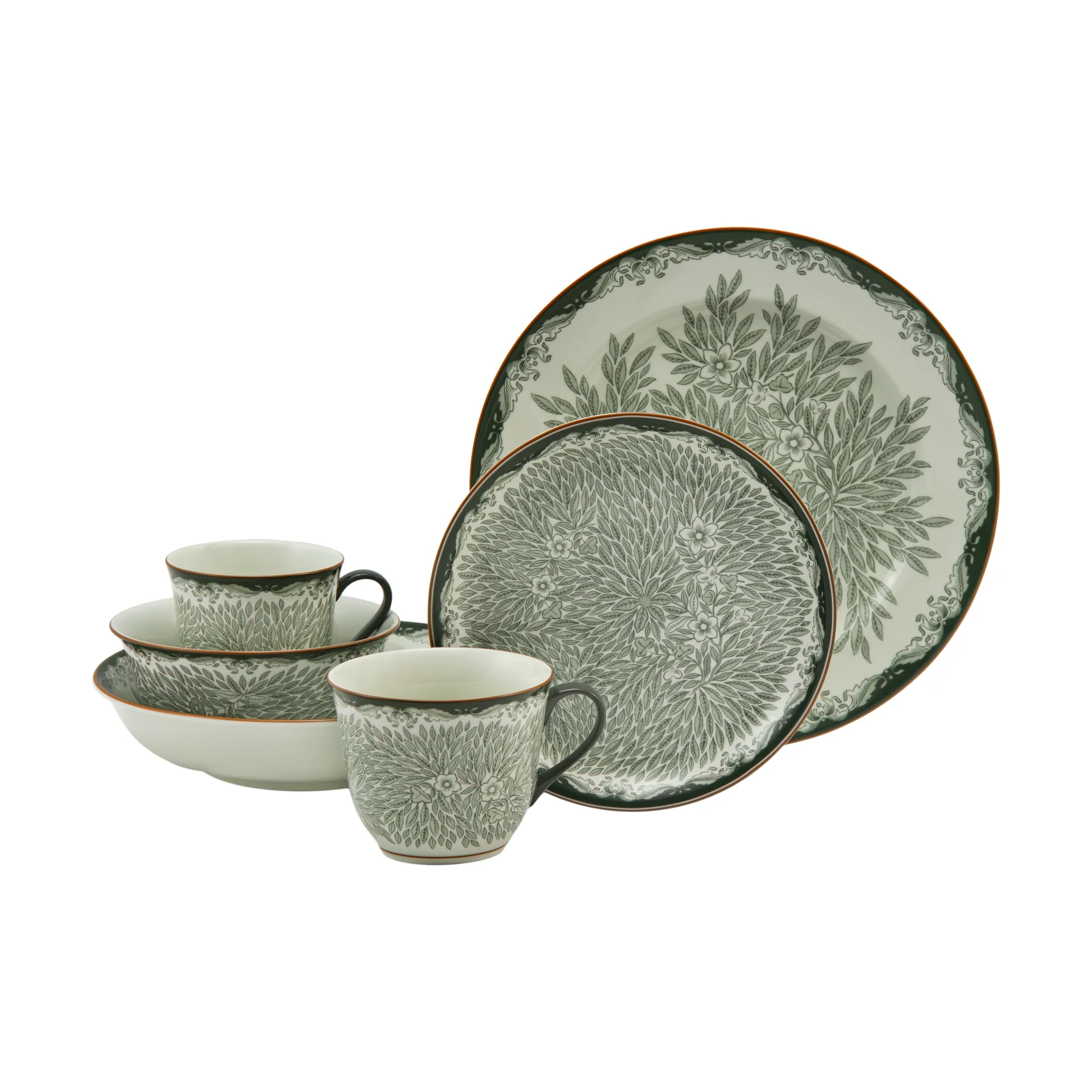 Assiette creuse Ostindia Floris Ø22 cm, Vert
 Rörstrand