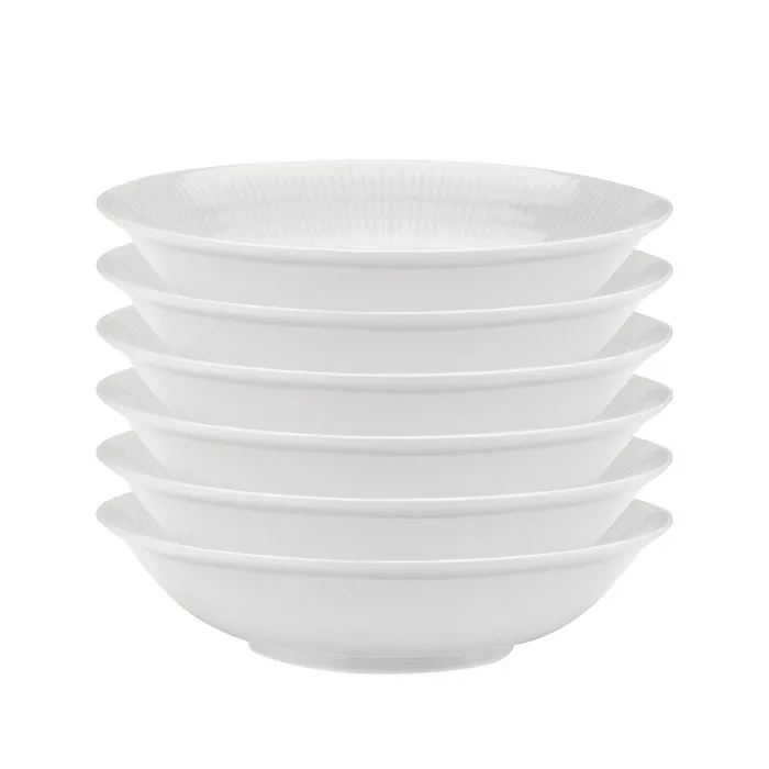 Assiette creuse Swedish Grace 19 cm, lot de 6 snö (blanc),  Rörstrand