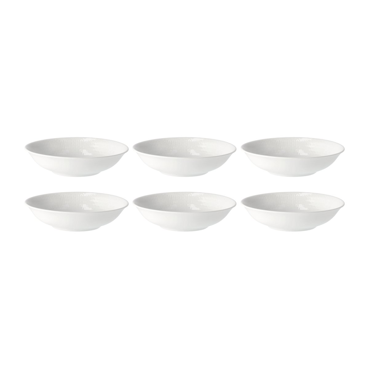 rörstrand assiette creuse swedish grace 19 cm, lot de 6 snö (blanc) blanc