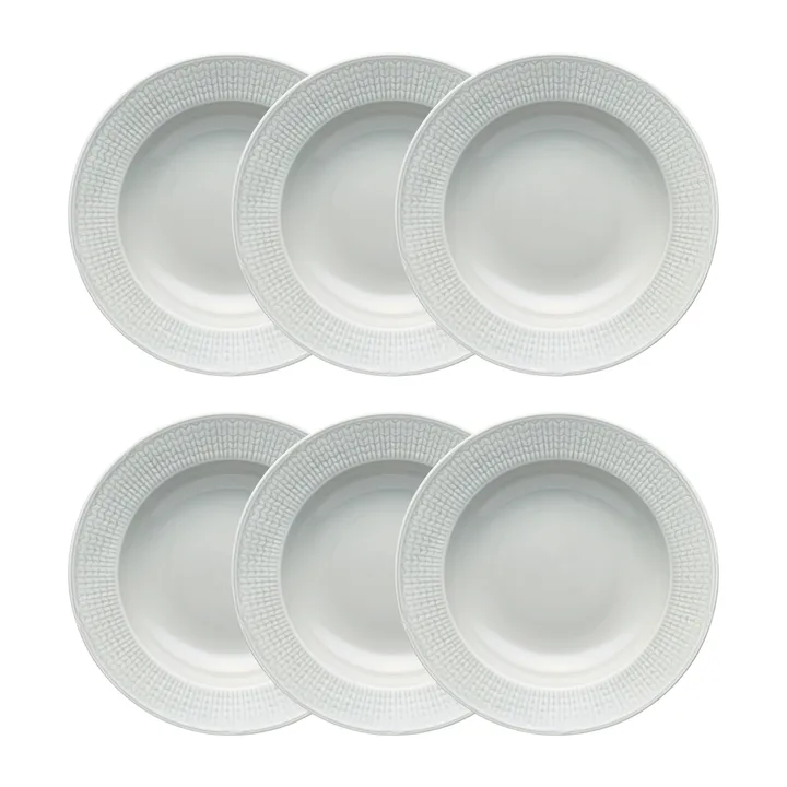Assiette creuse Swedish Grace 25 cm lot de 6 Brume(gris) - Rörstrand