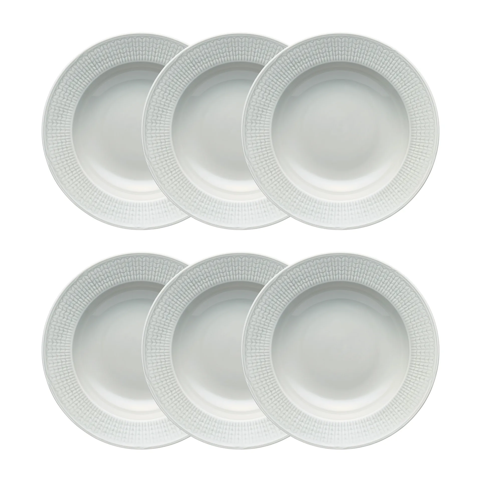 Assiette creuse Swedish Grace 25 cm lot de 6 Brume(gris) Rörstrand