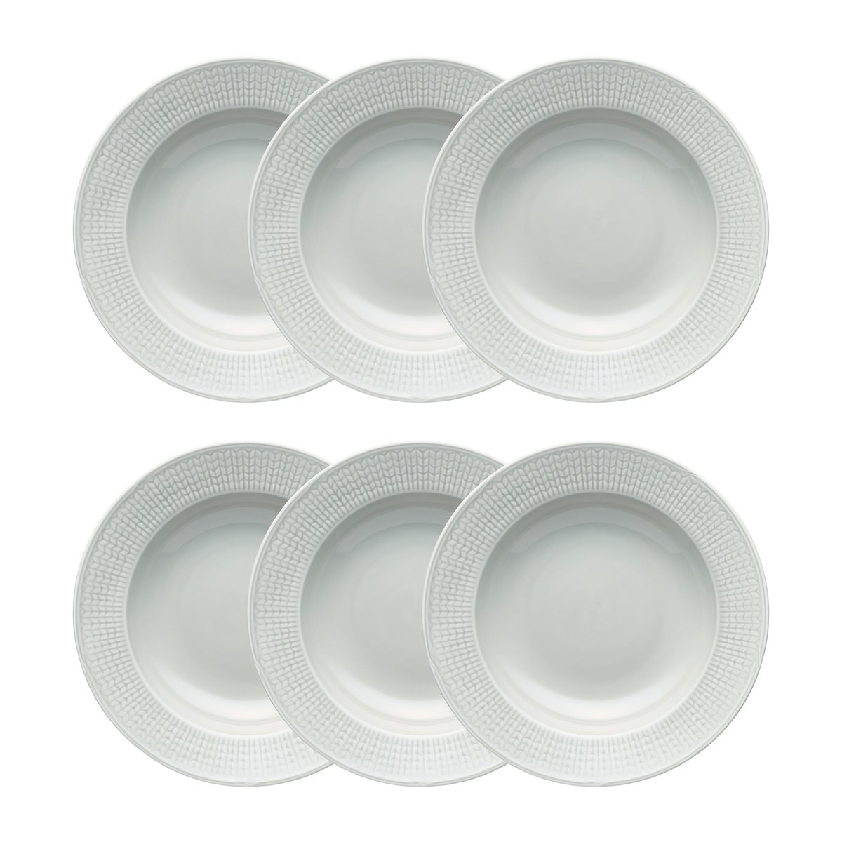 rörstrand assiette creuse swedish grace 25 cm lot de 6 brume(gris) brouillard (gris)