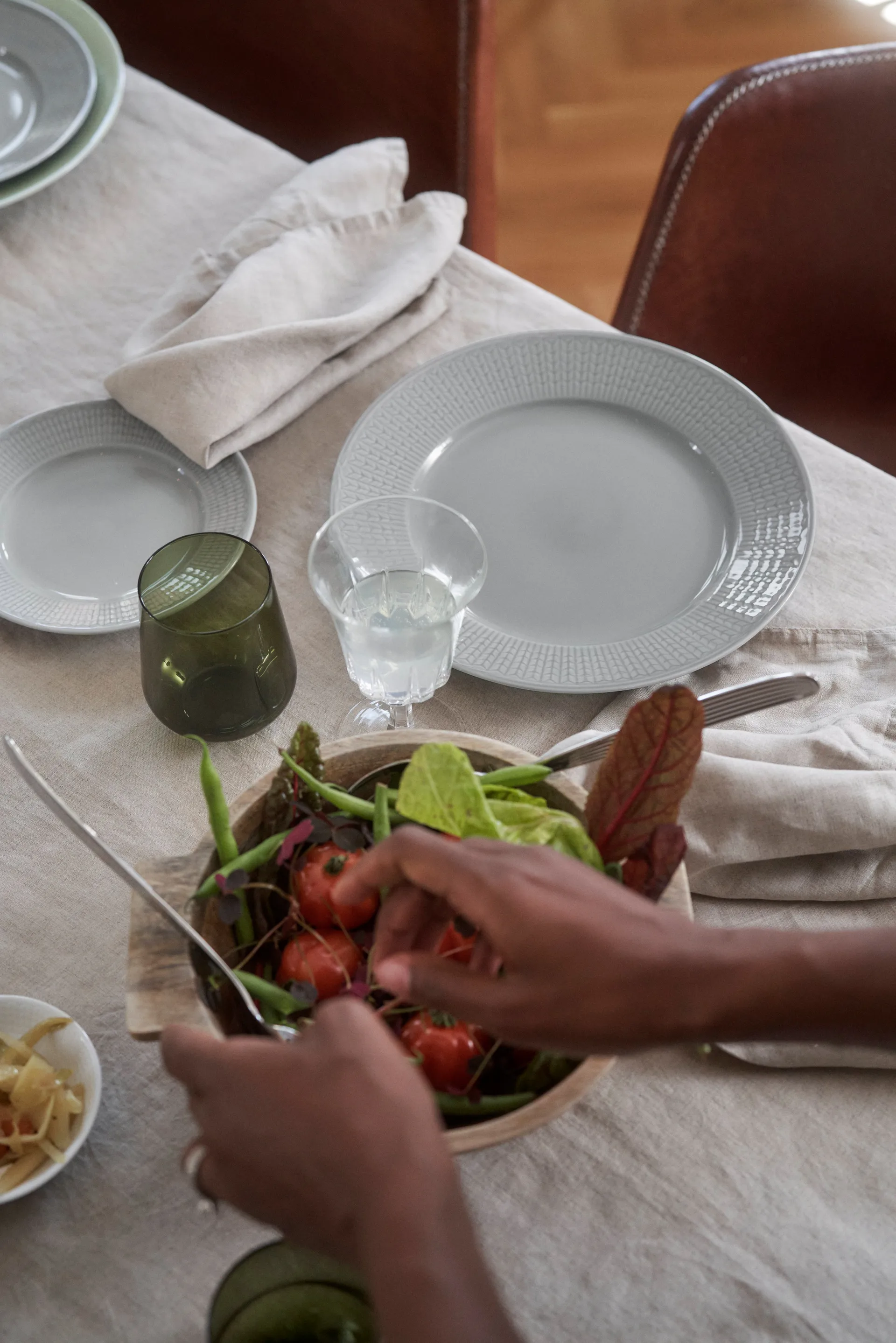 Assiette creuse Swedish Grace 25 cm lot de 6 Brume(gris) Rörstrand
