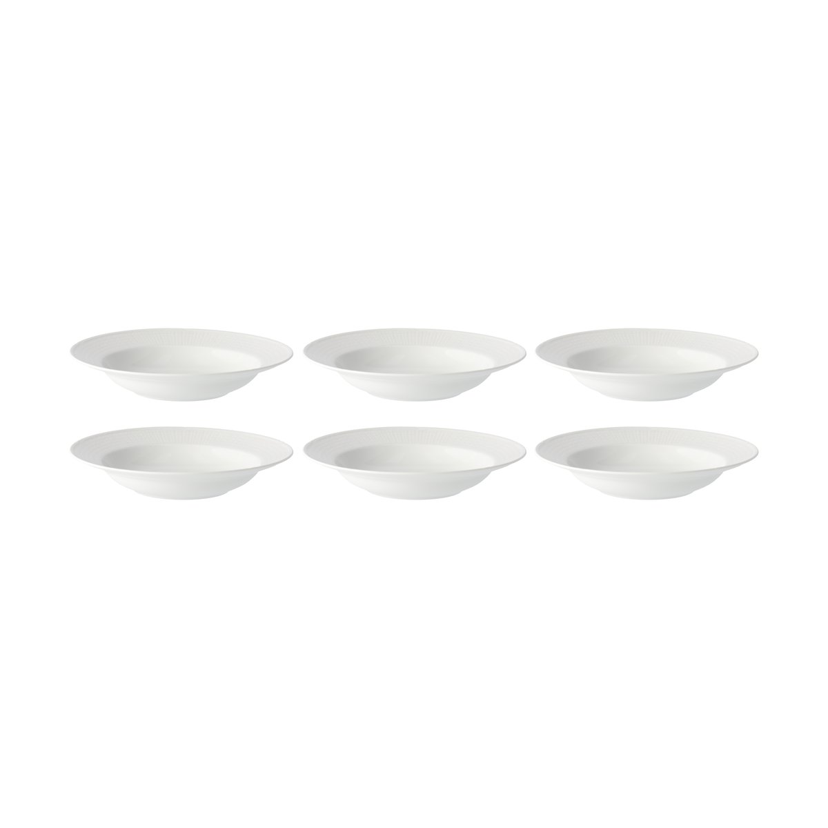 rörstrand assiette creuse swedish grace 25 cm, lot de 6 snö (blanc) blanc