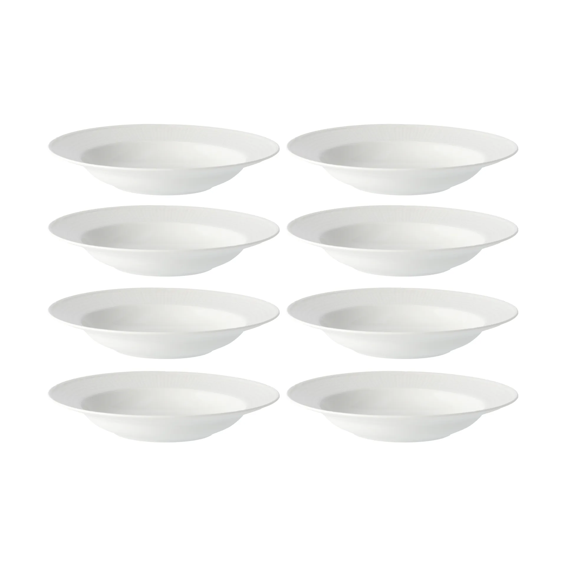 Assiette creuse Swedish Grace Ø25 cm lot de 8 - Neige (blanc) Rörstrand