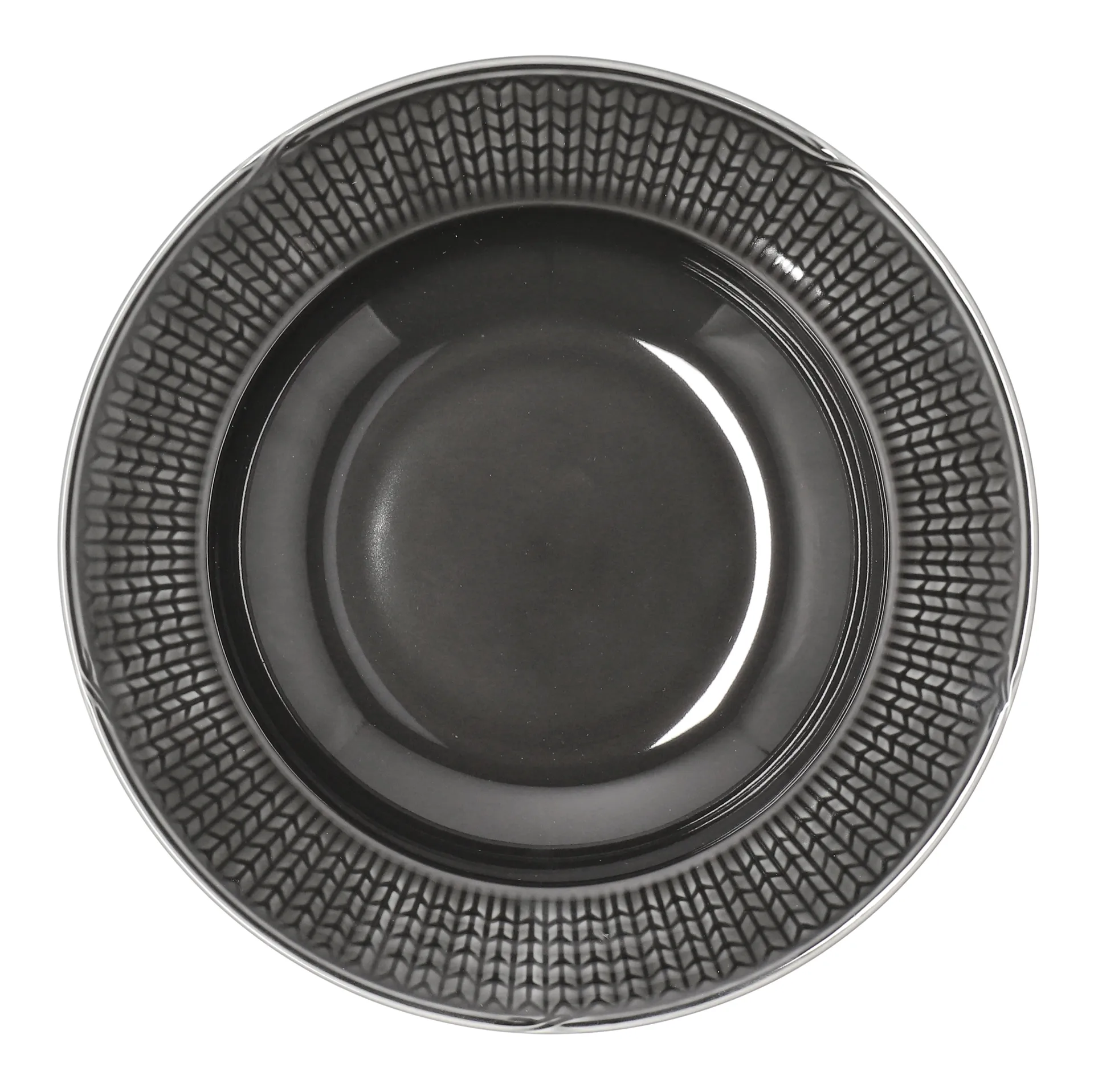 Assiette creuse Swedish Grace Ø25 cm, pierre (gris foncé) Rörstrand