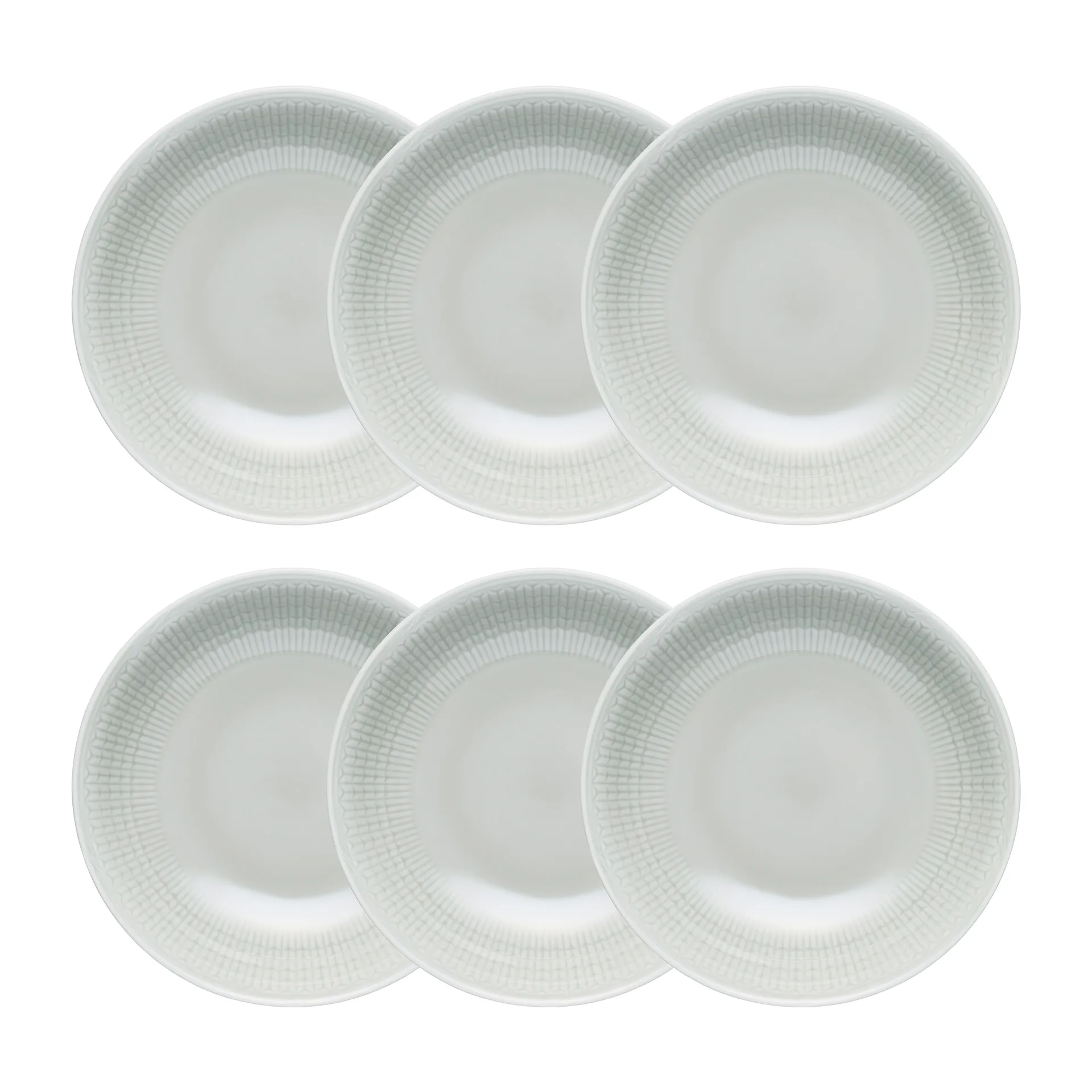 Assiette creuse Swedish Grace lot de 6 Brouillard (gris),  Rörstrand