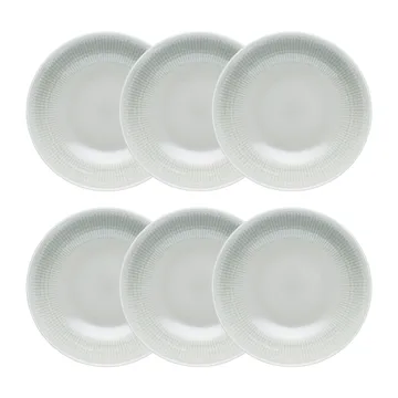 Assiette creuse Swedish Grace lot de 6 Brouillard (gris) - Rörstrand