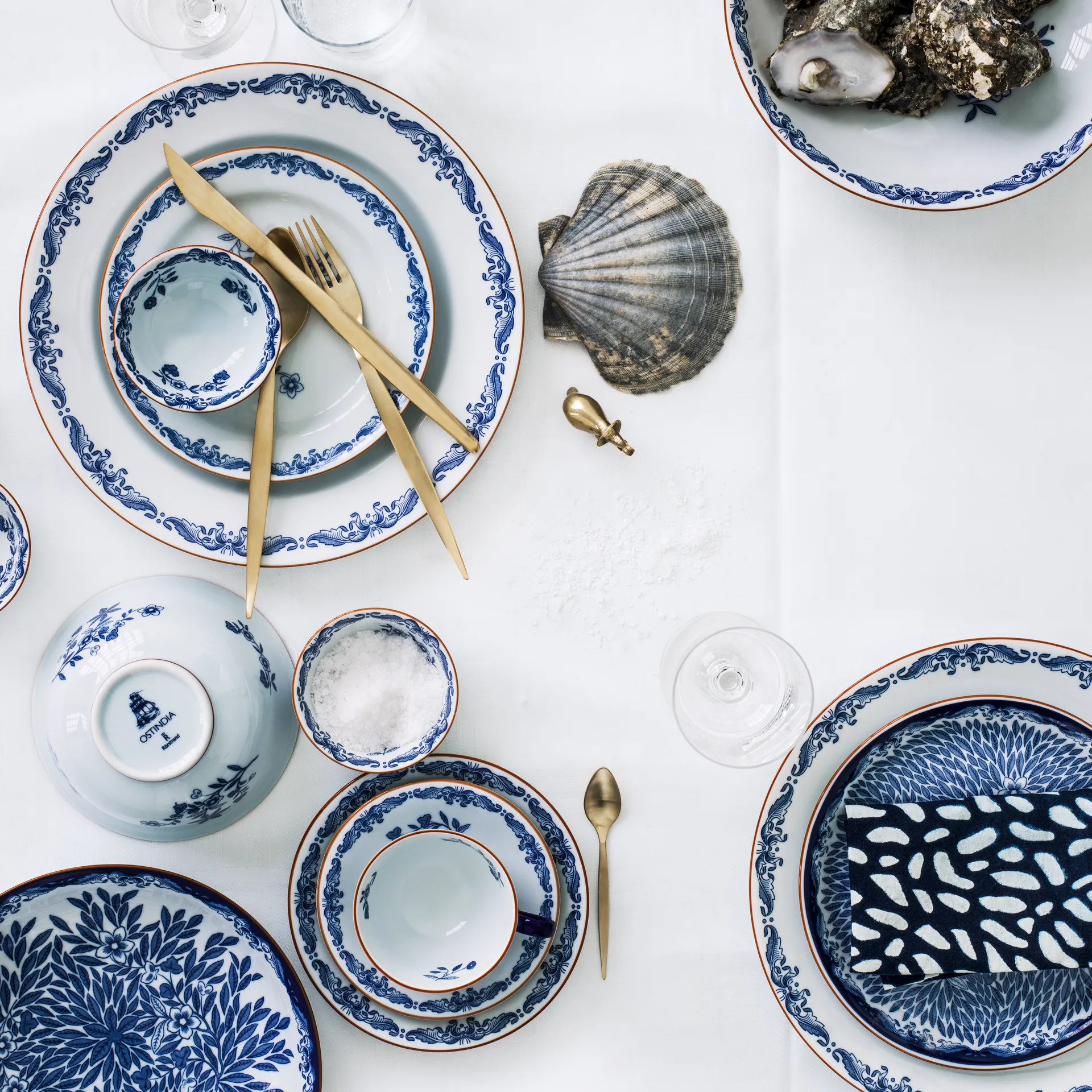 Assiette Ostindia, Bleu, Ø21 cm Rörstrand