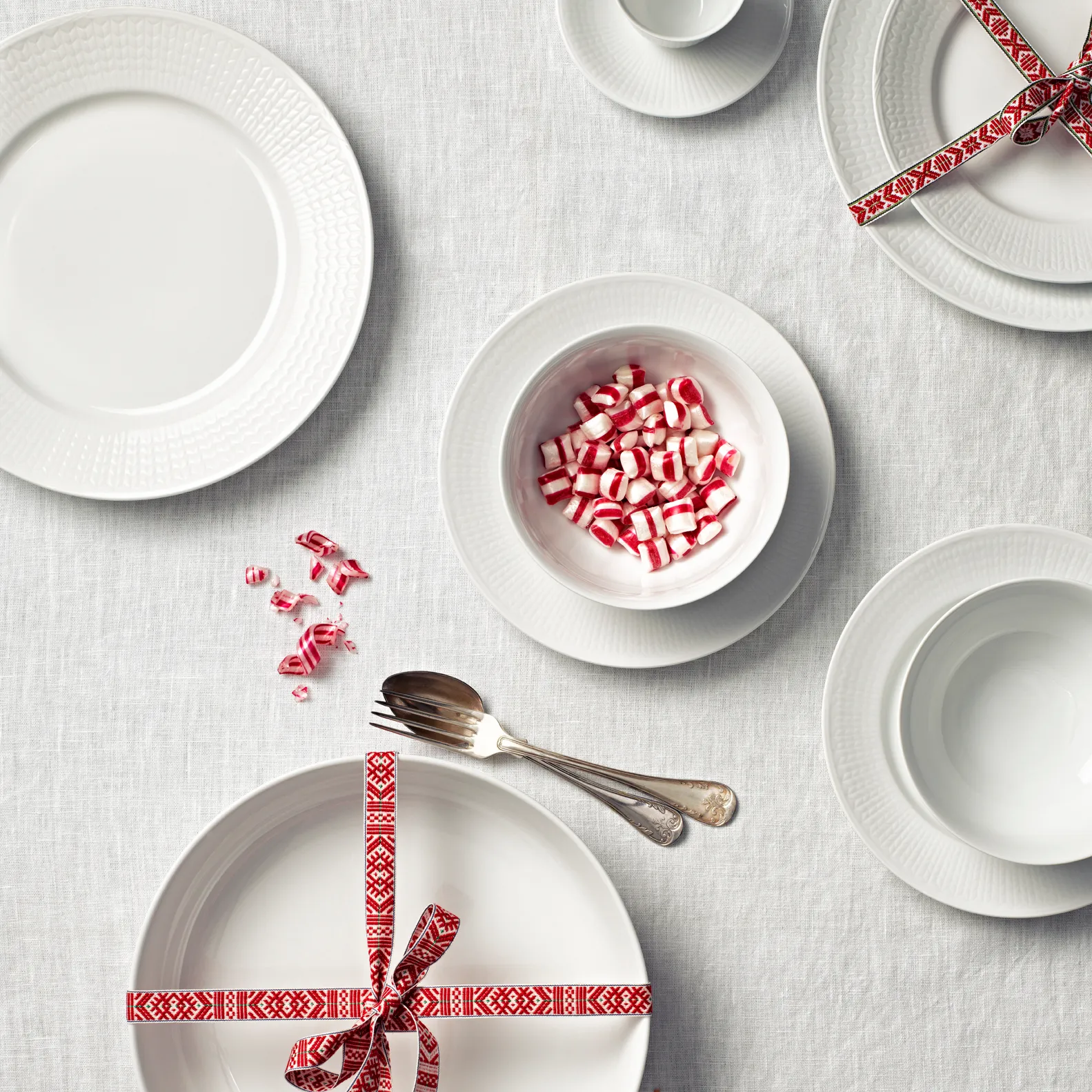 Assiette Swedish Grace 17 cm, lot de 6 snö (blanc) Rörstrand