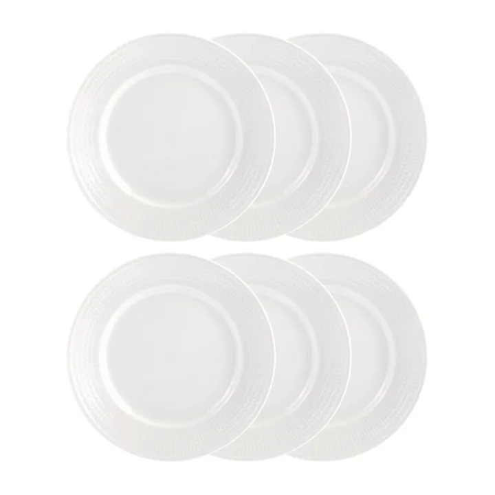 Assiette Swedish Grace 21 cm, lot de 6 snö (blanc) - Rörstrand
