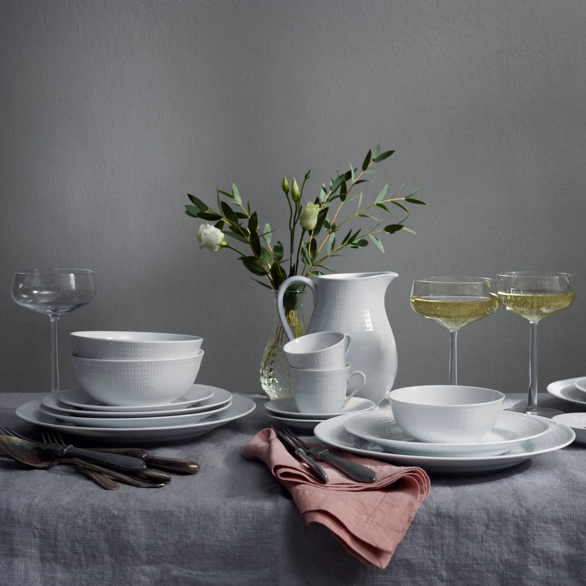 Assiette Swedish Grace 21 cm, lot de 6 snö (blanc),  Rörstrand