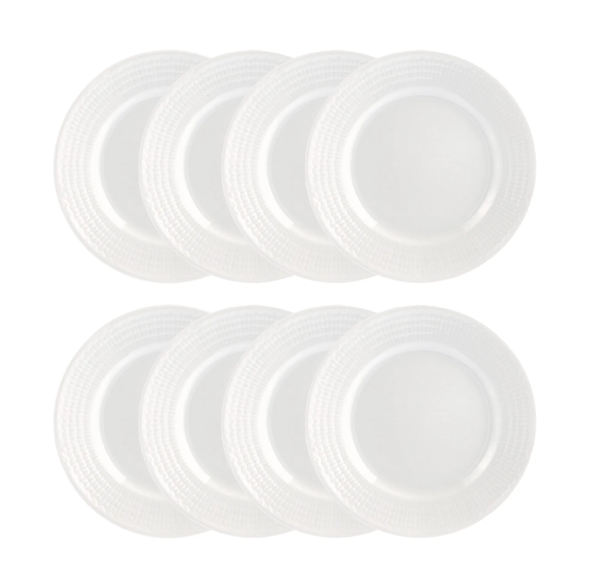 Assiette Swedish Grace Ø21 cm lot de 8 - Neige (blanc) Rörstrand