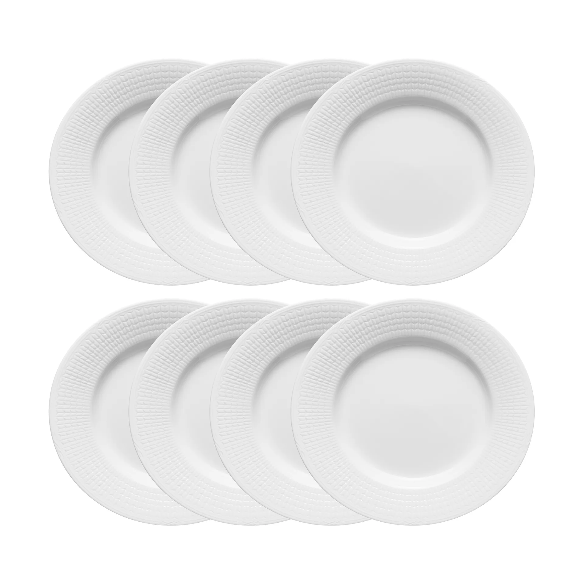 Assiette Swedish Grace Ø24 cm lot de 8 - Neige (blanc),  Rörstrand