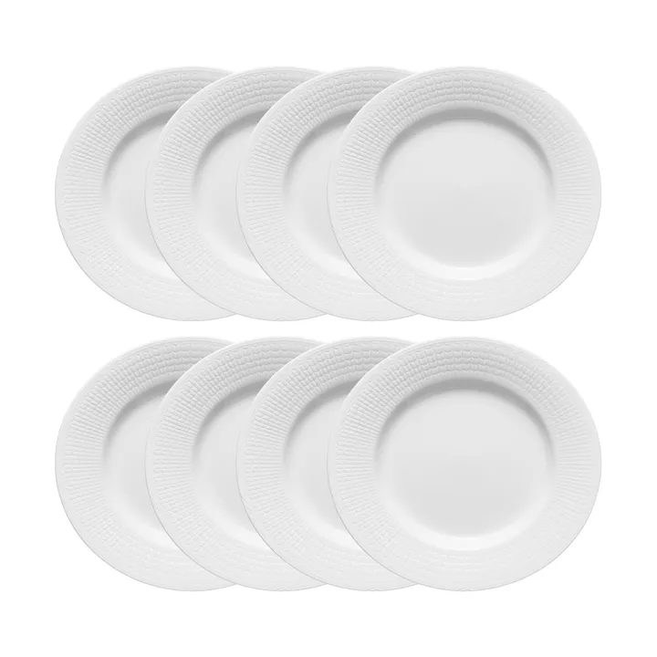 Assiette Swedish Grace Ø24 cm lot de 8 - Neige (blanc) - undefined - Rörstrand