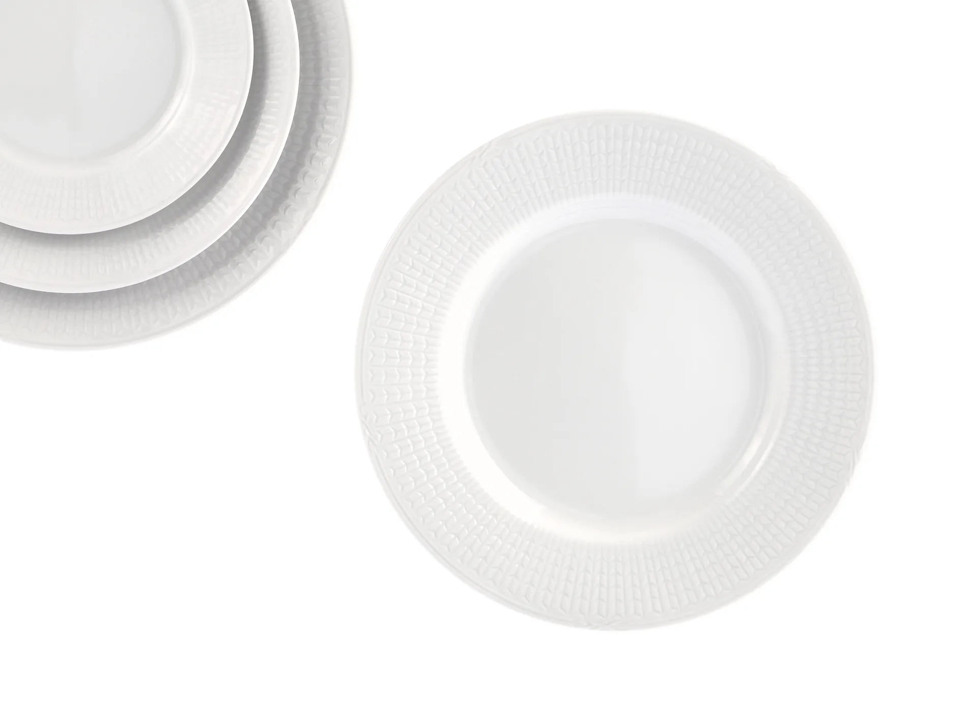Assiette Swedish Grace Ø24 cm, Neige (blanc) Rörstrand