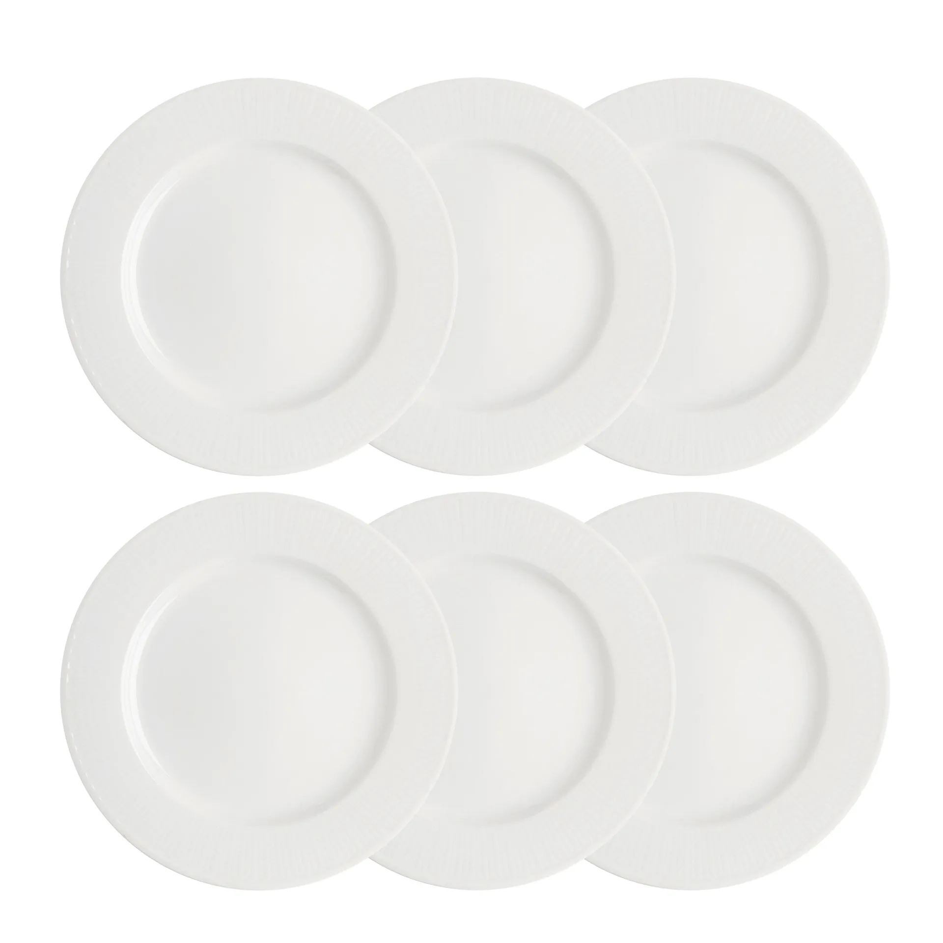 Assiette Swedish Grace 27 cm lot de 6 blanc,  Rörstrand