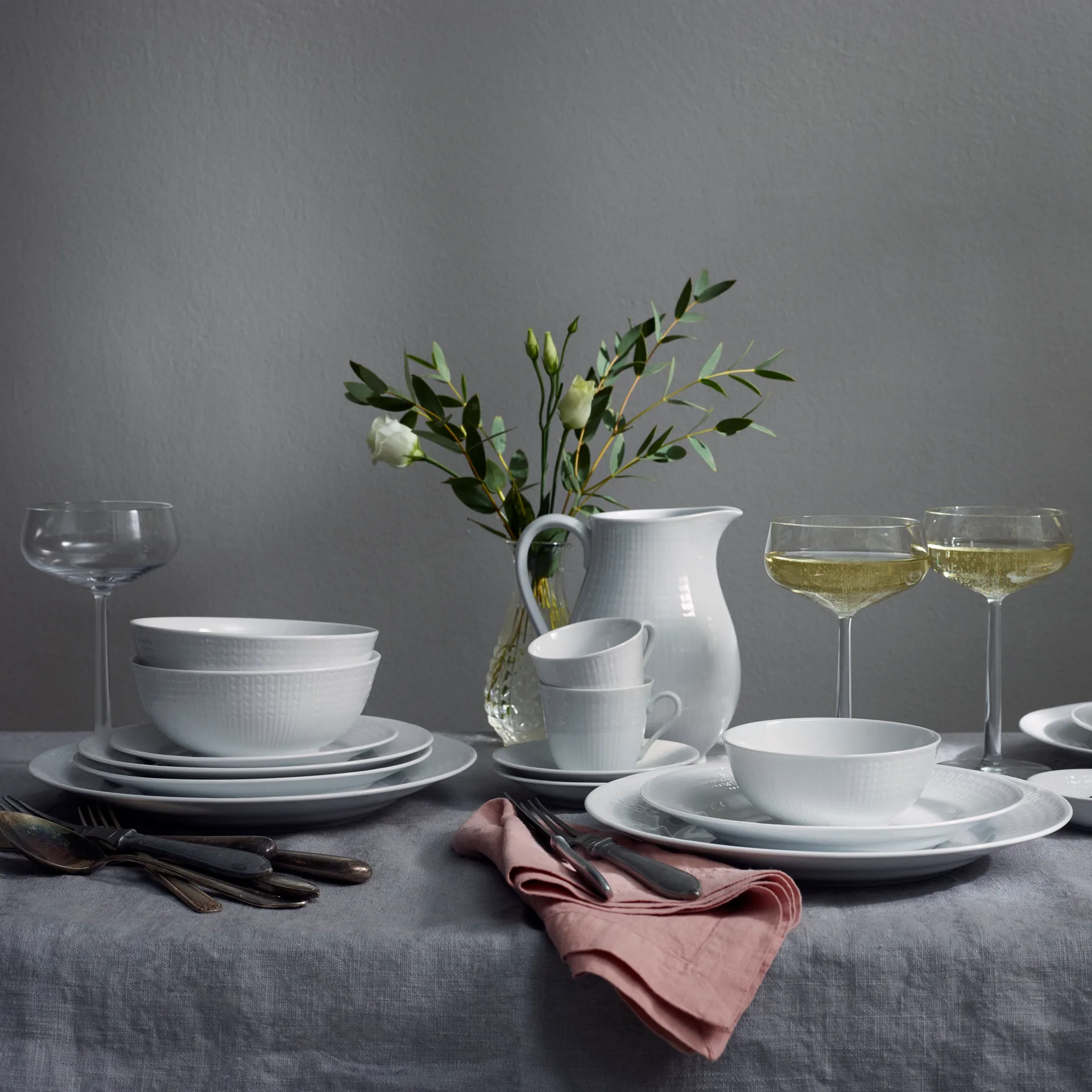 Assiette Swedish Grace 27 cm lot de 6 blanc,  Rörstrand