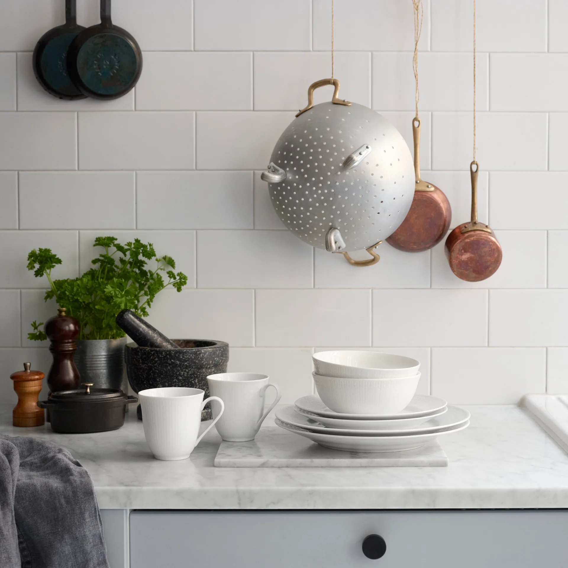 Assiette Swedish Grace 27 cm lot de 6 blanc Rörstrand