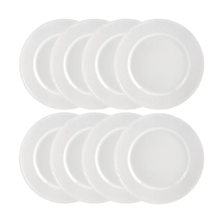 Assiette Swedish Grace Ø27 cm lot de 8 - Neige (blanc) - undefined - Rörstrand