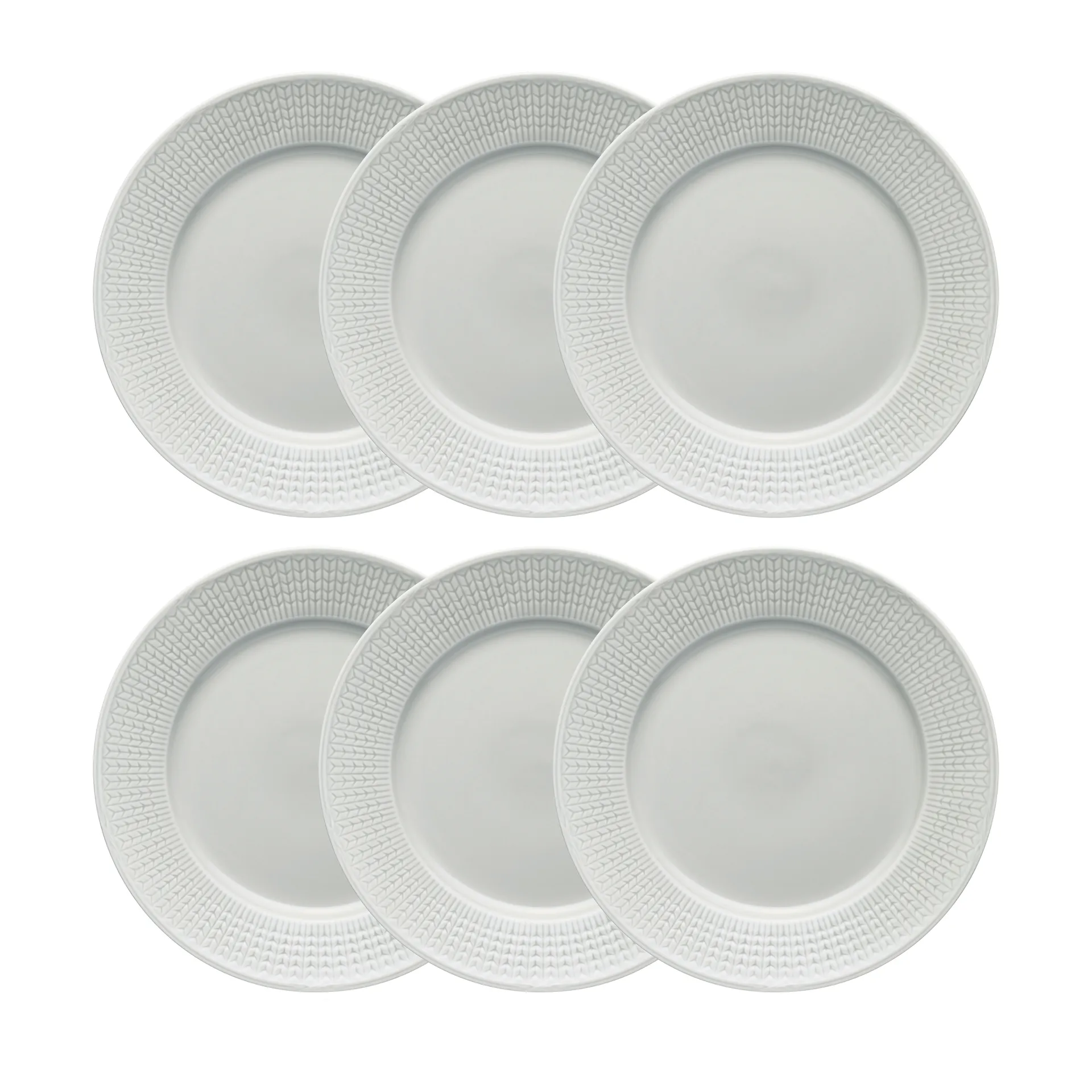 Assiette Swedish Grace lot de 6 Brouillard (gris),  Rörstrand