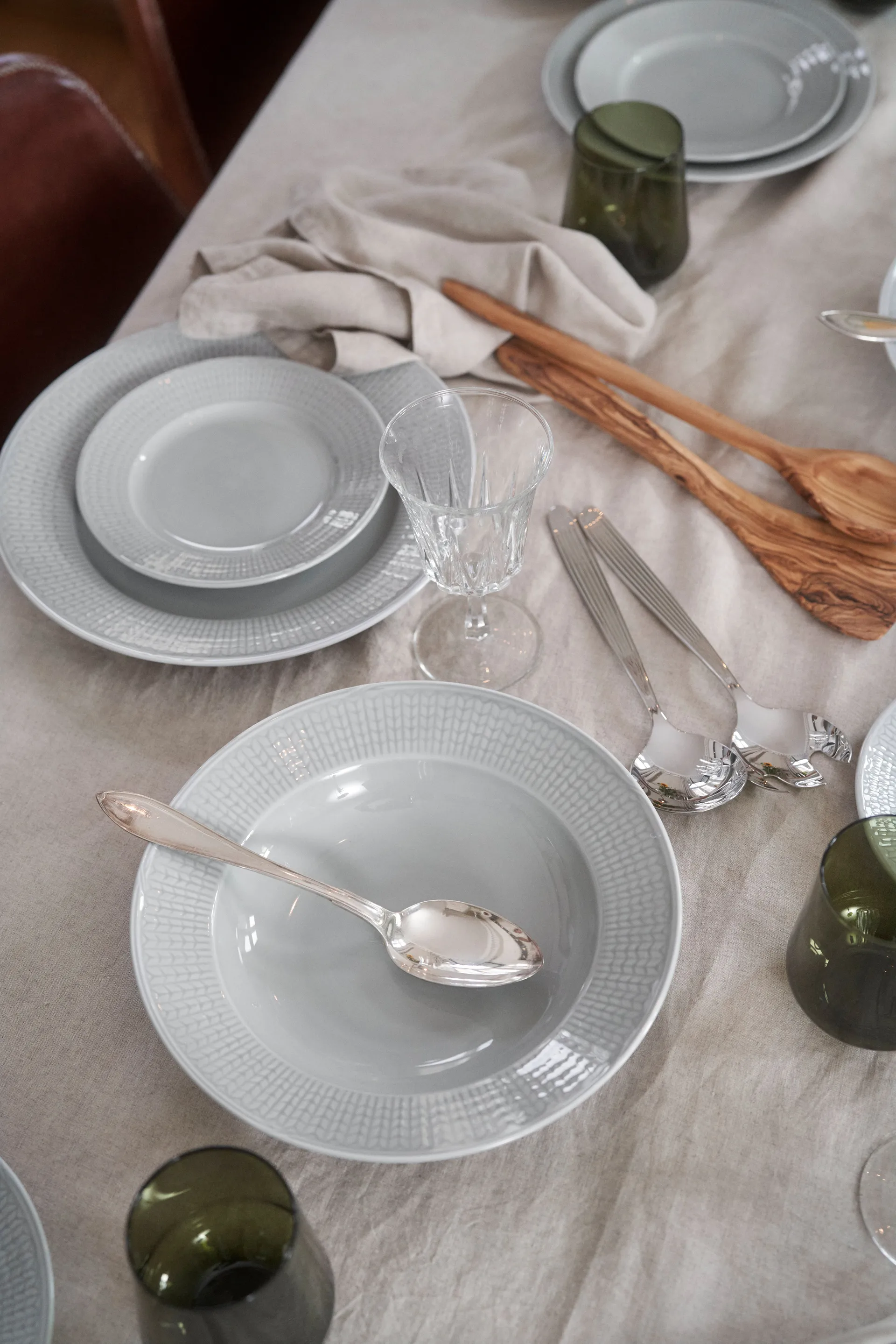 Assiette Swedish Grace lot de 6 Brouillard (gris),  Rörstrand