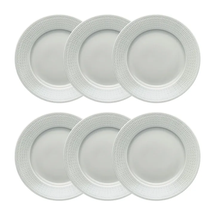 Assiette Swedish Grace petite lot de 6 Brouillard (gris) - Rörstrand